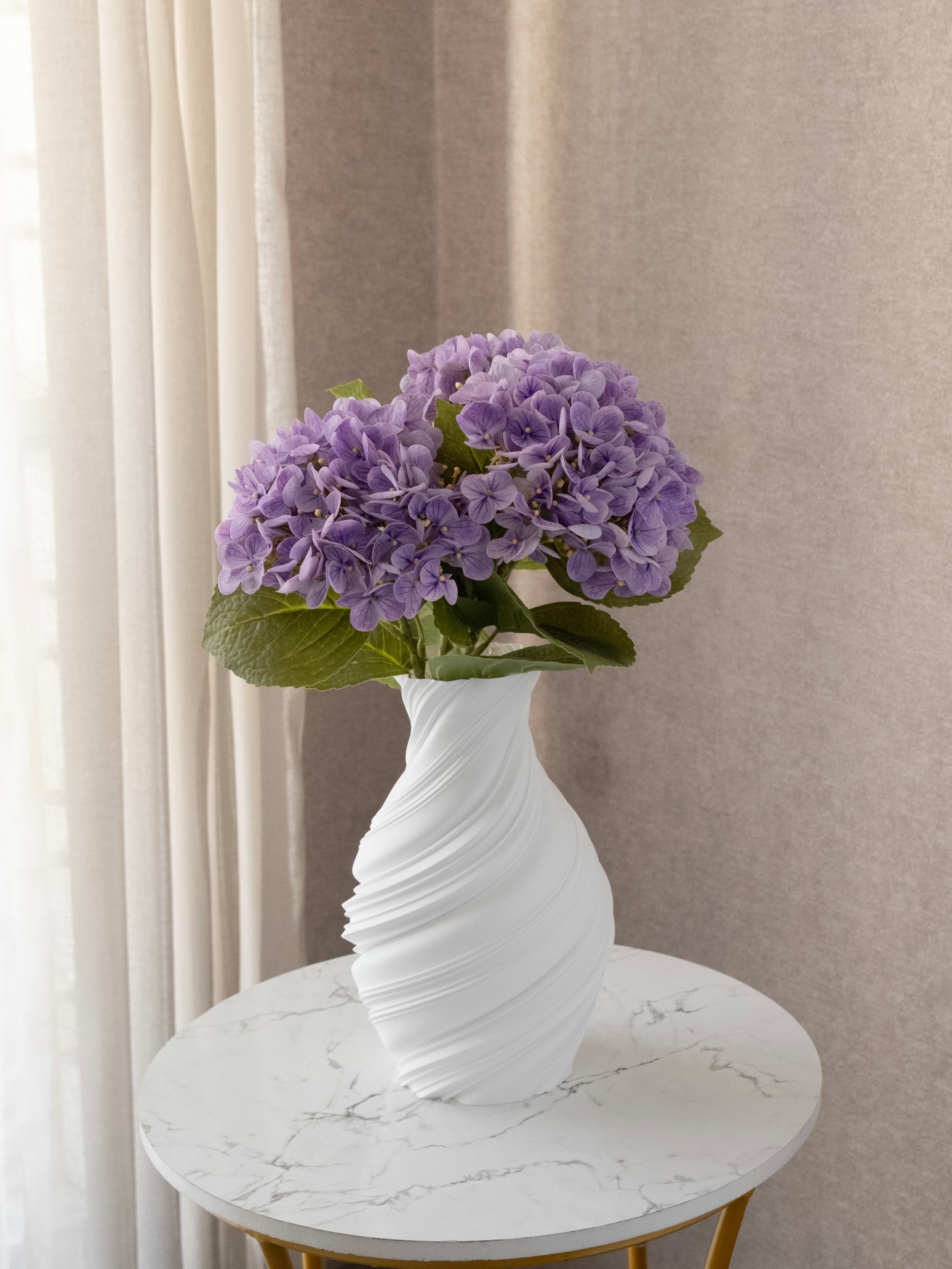 Artificial Lavender PU Hydrangea Flower Stem