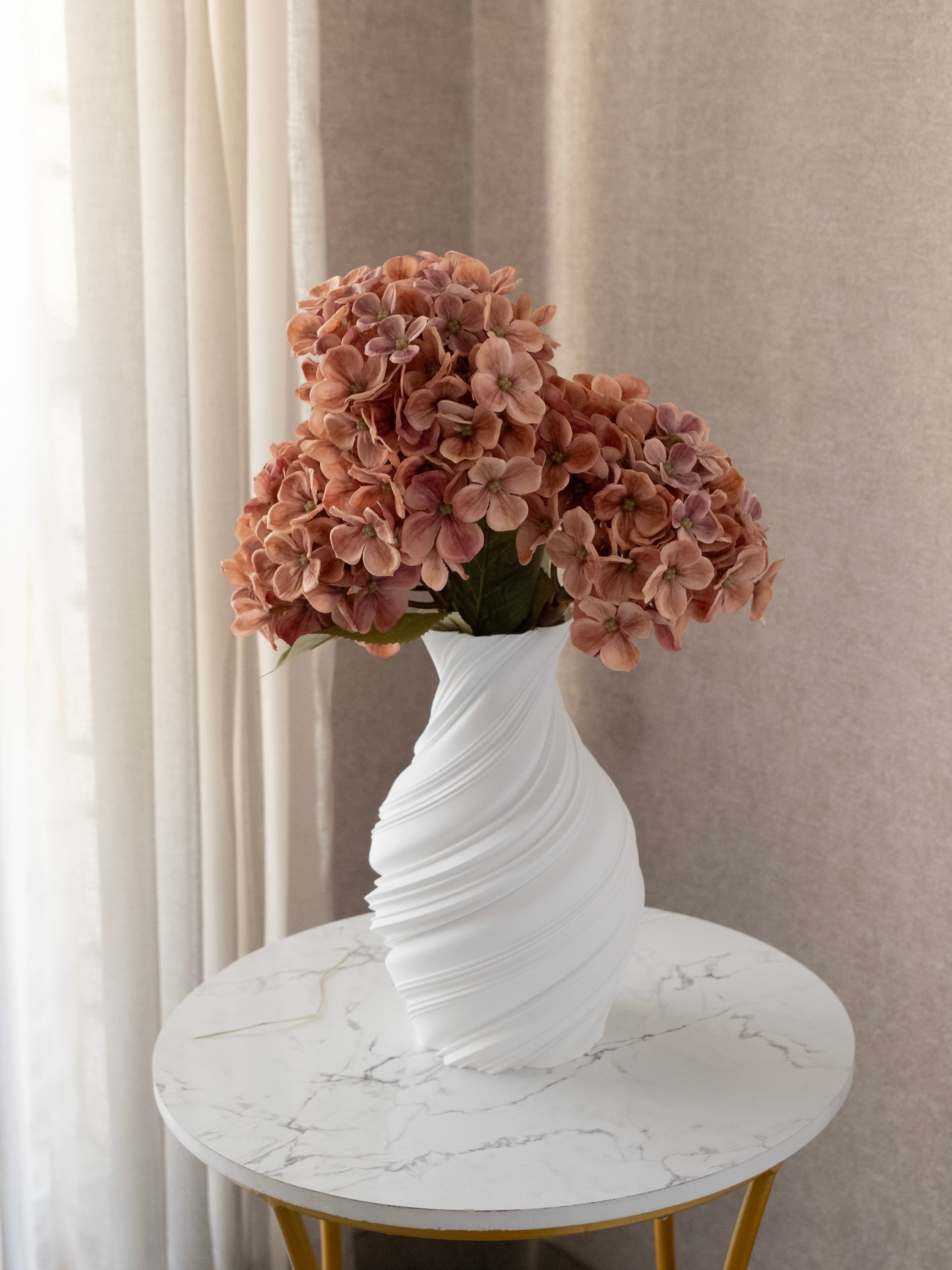 Artificial PU Hydrangea Flower Stem