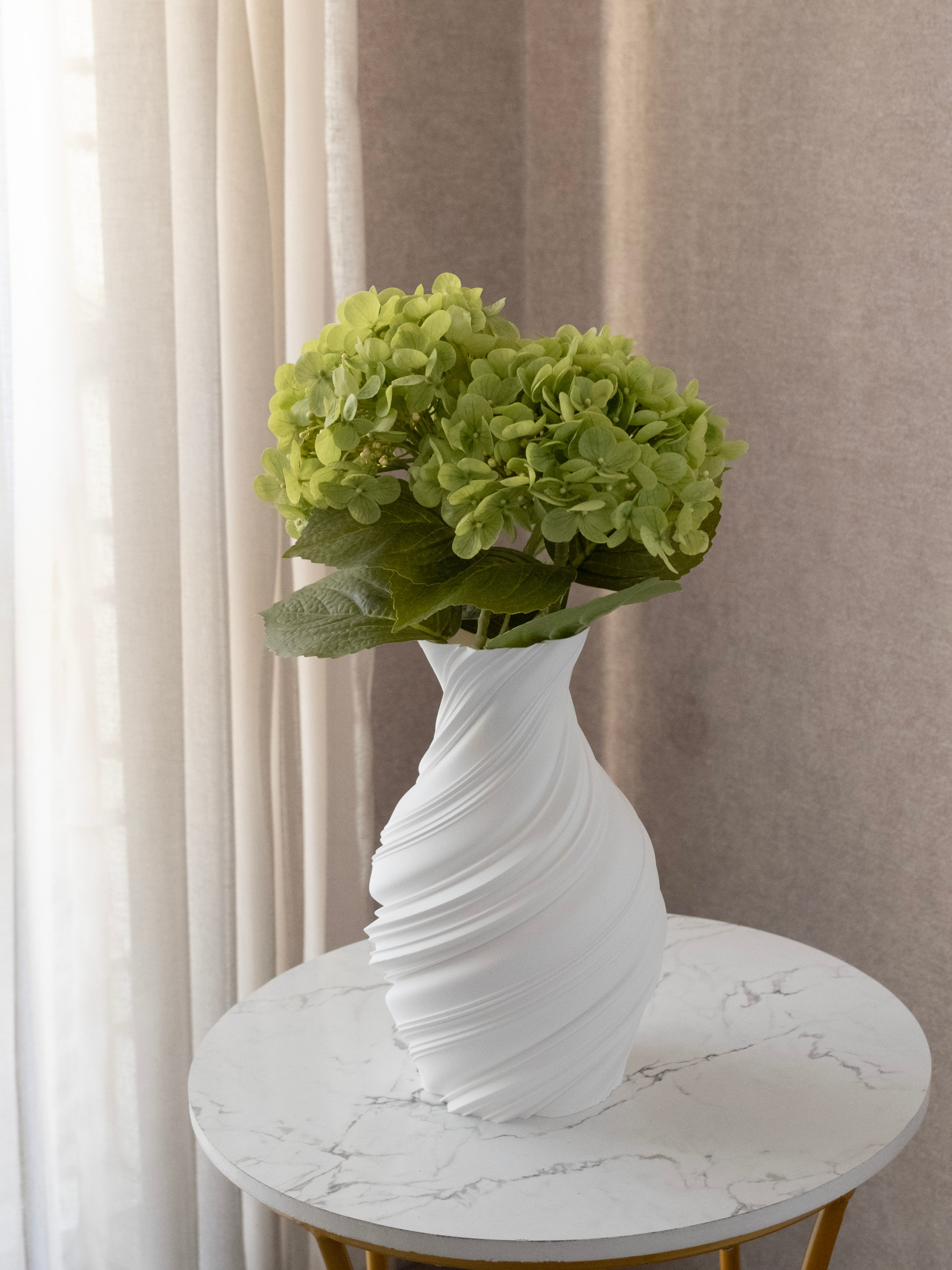 Artificial Green PU Hydrangea Flower Stem