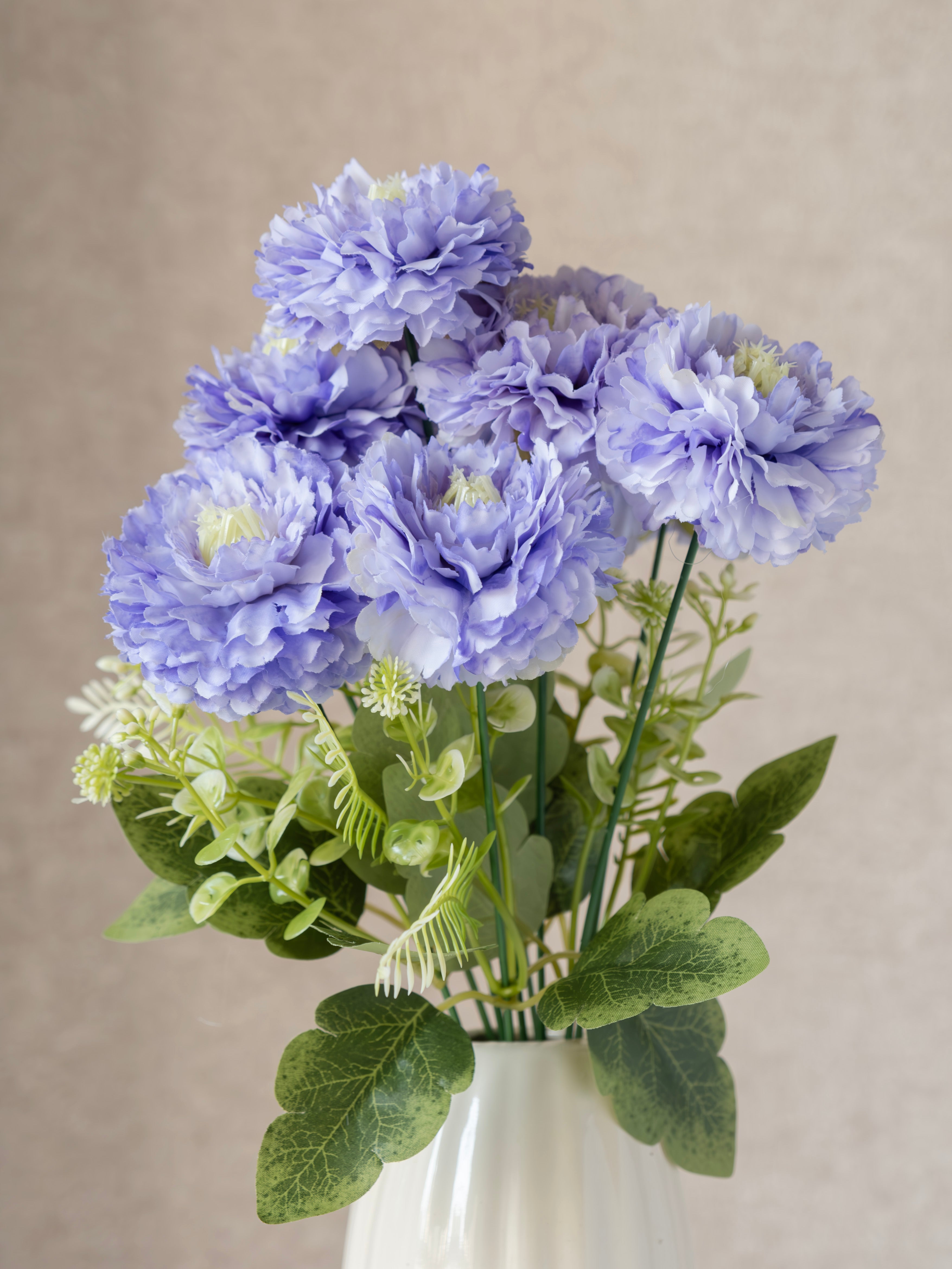 Artificial Ruffled Carnation Bunch 39cm