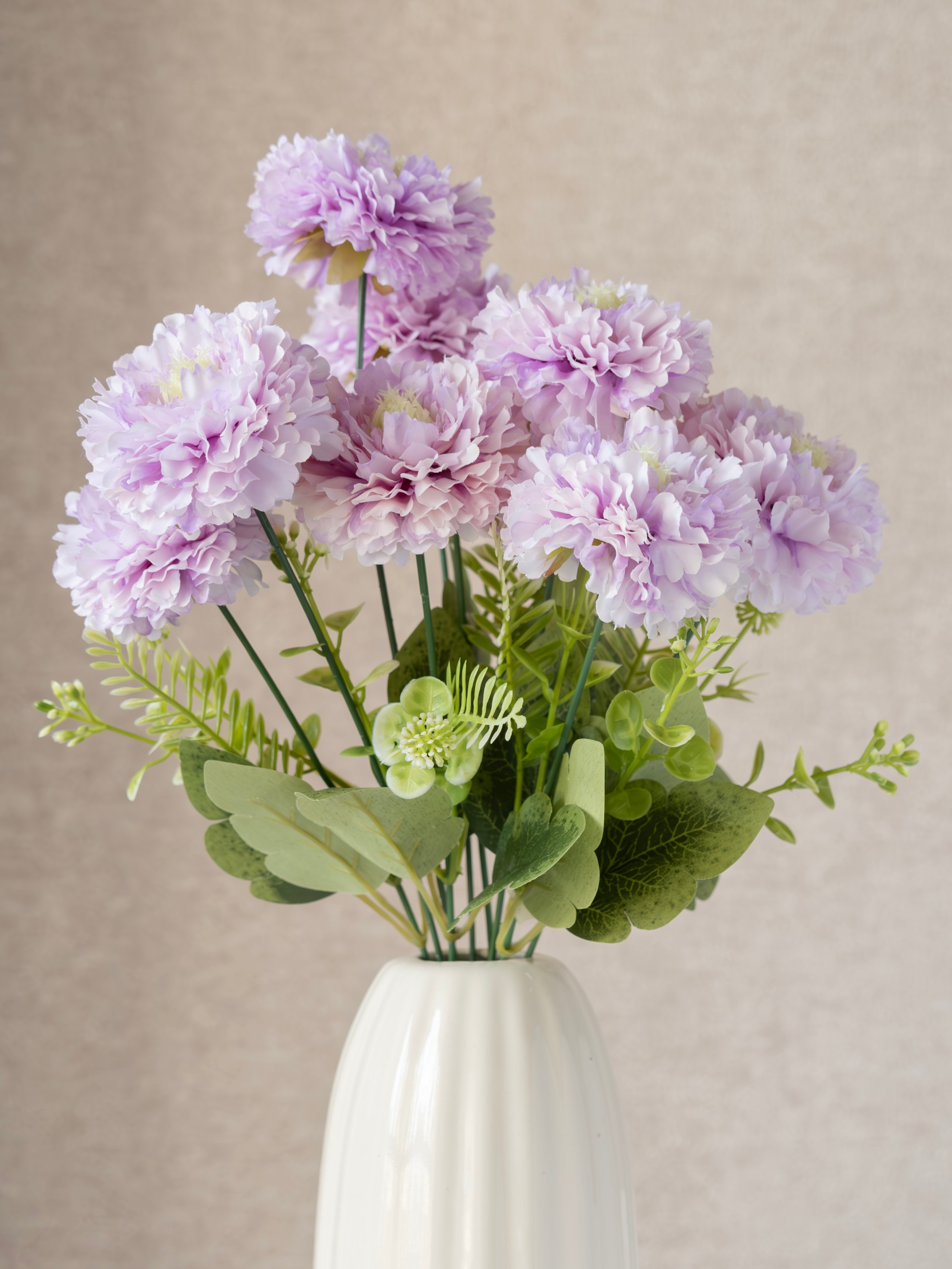 Artificial Ruffled Carnation Bunch 39cm