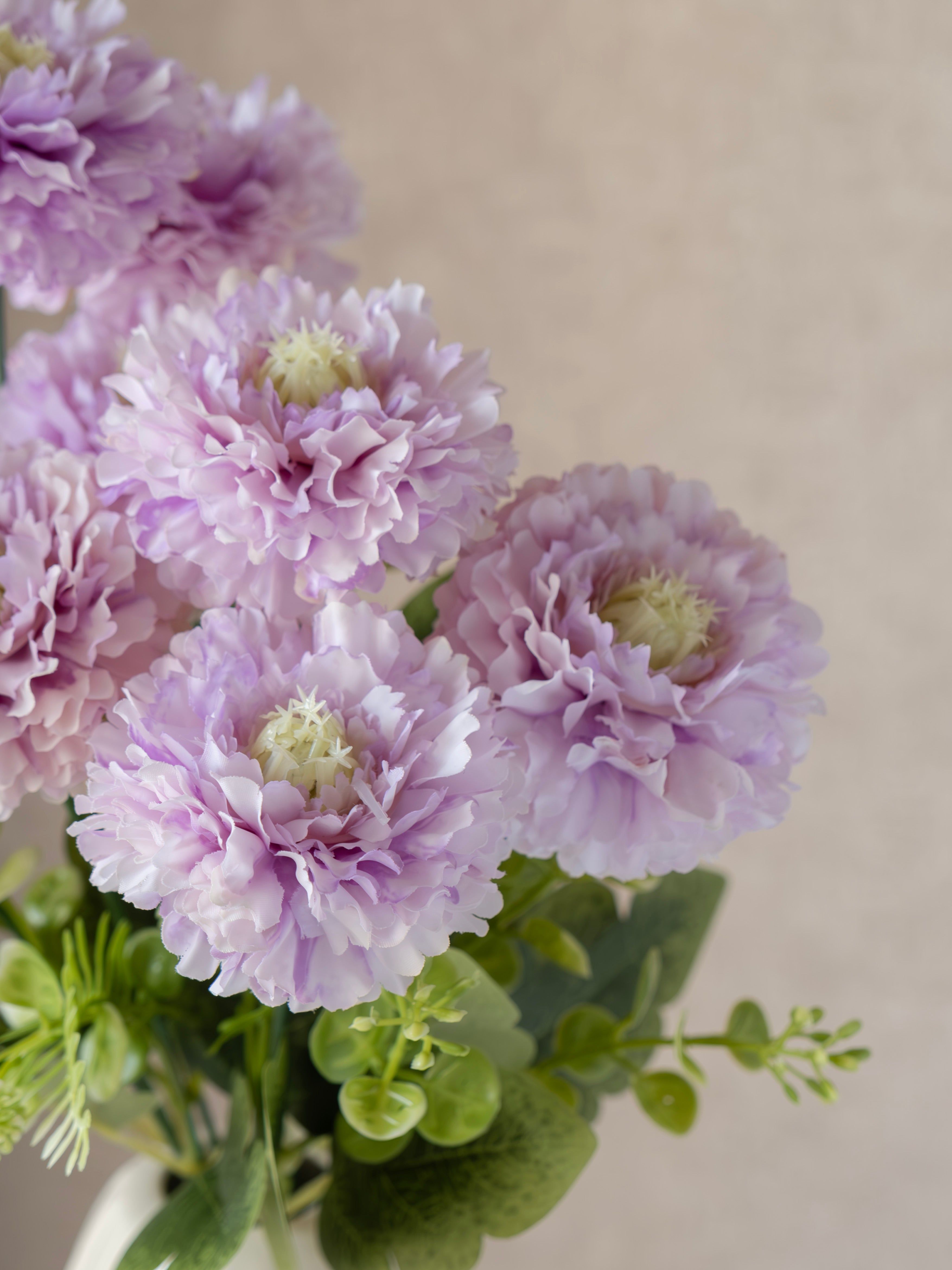 Artificial Ruffled Carnation Bunch 39cm