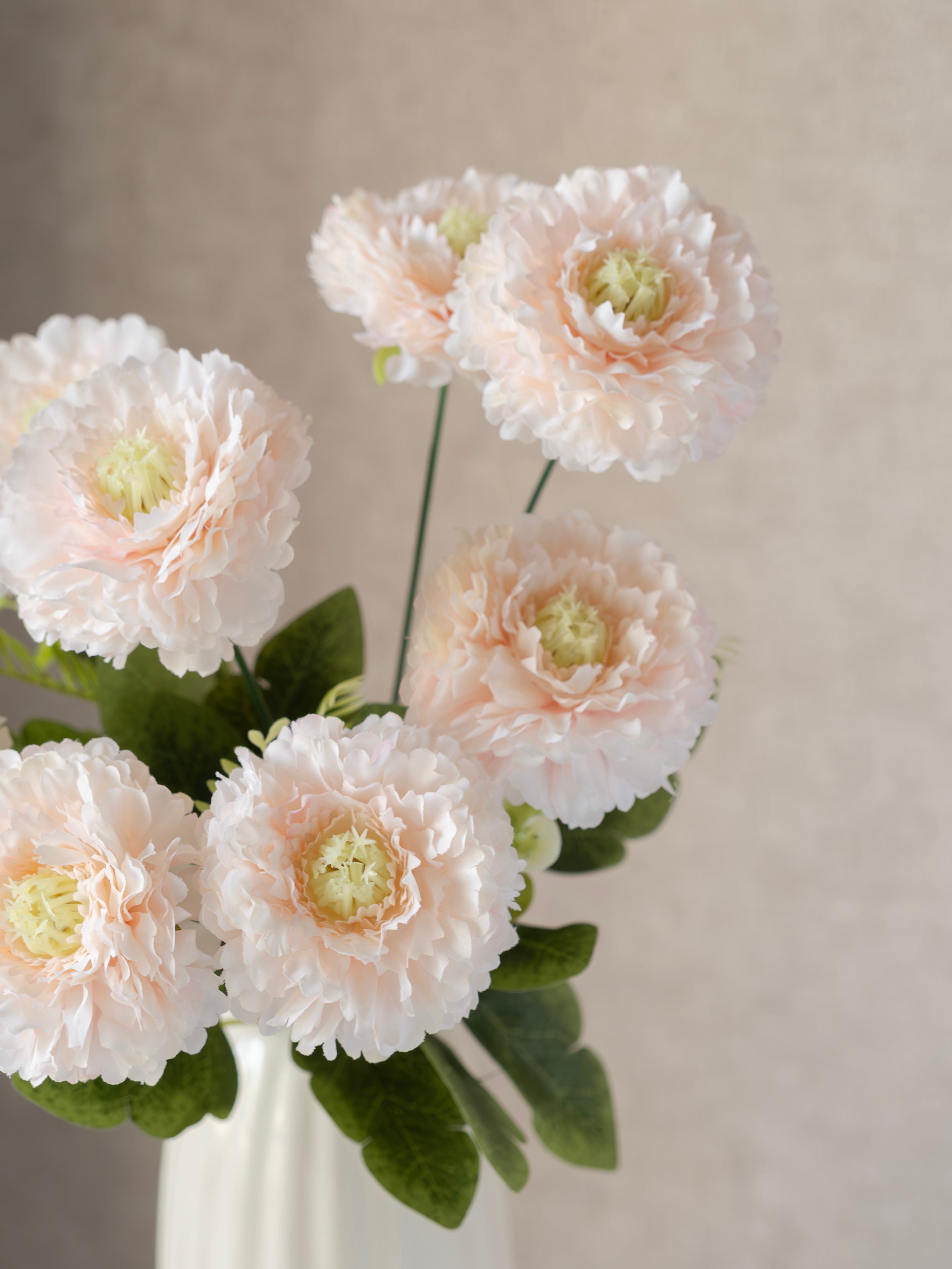 Artificial Ruffled Carnation Bunch 39cm