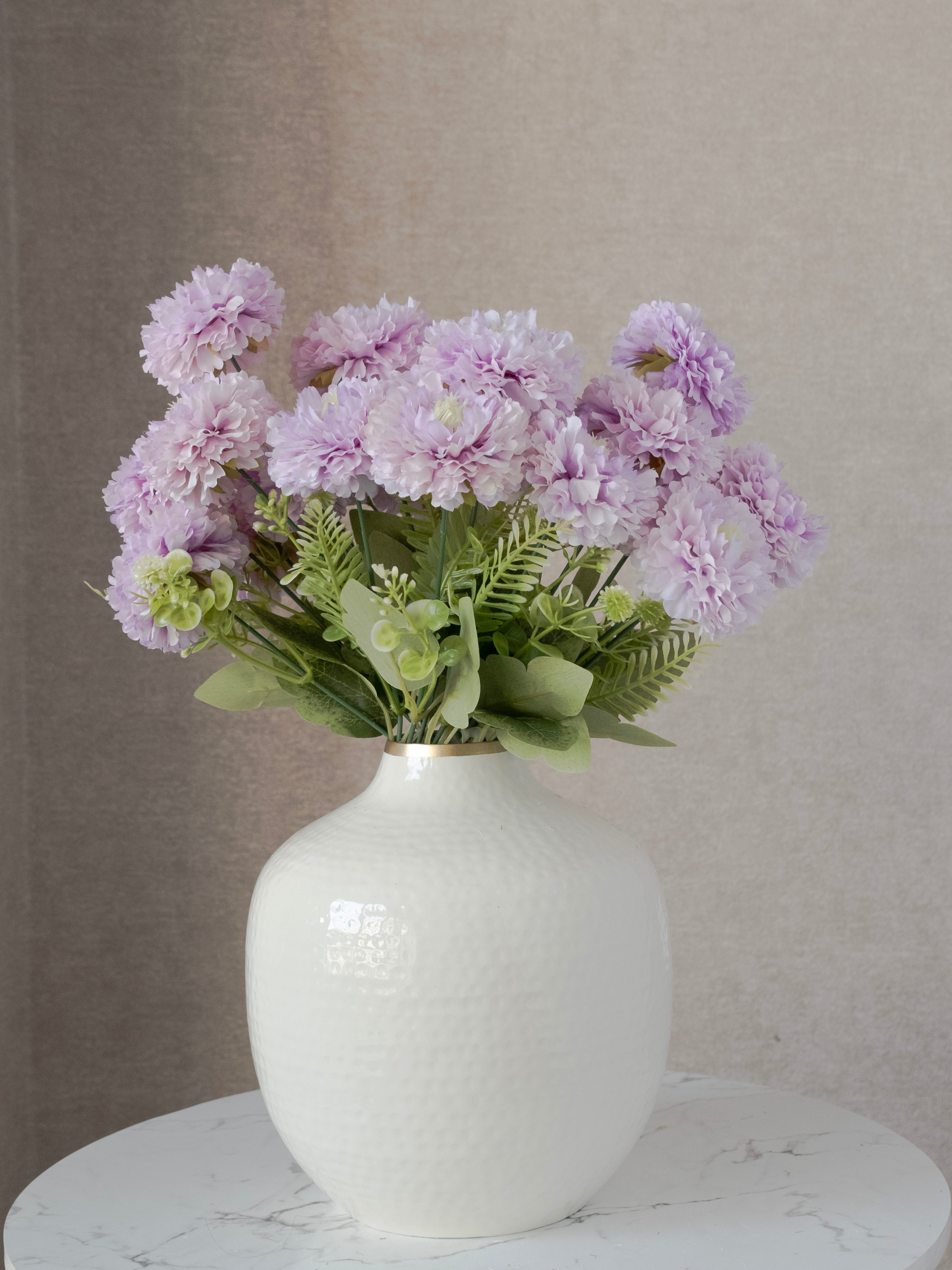 Artificial Ruffled Carnation Bunch 39cm