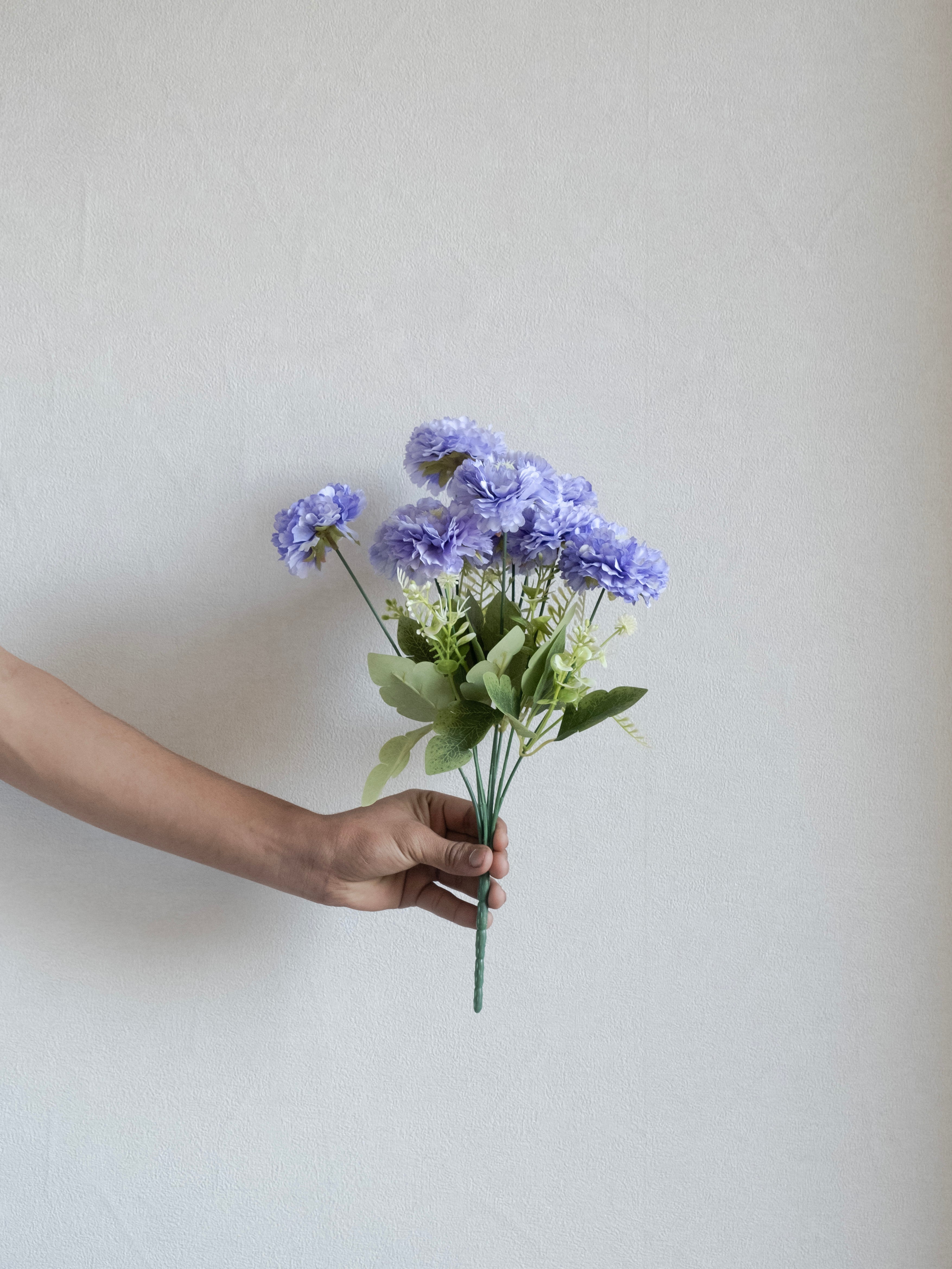 Artificial Ruffled Carnation Bunch 39cm