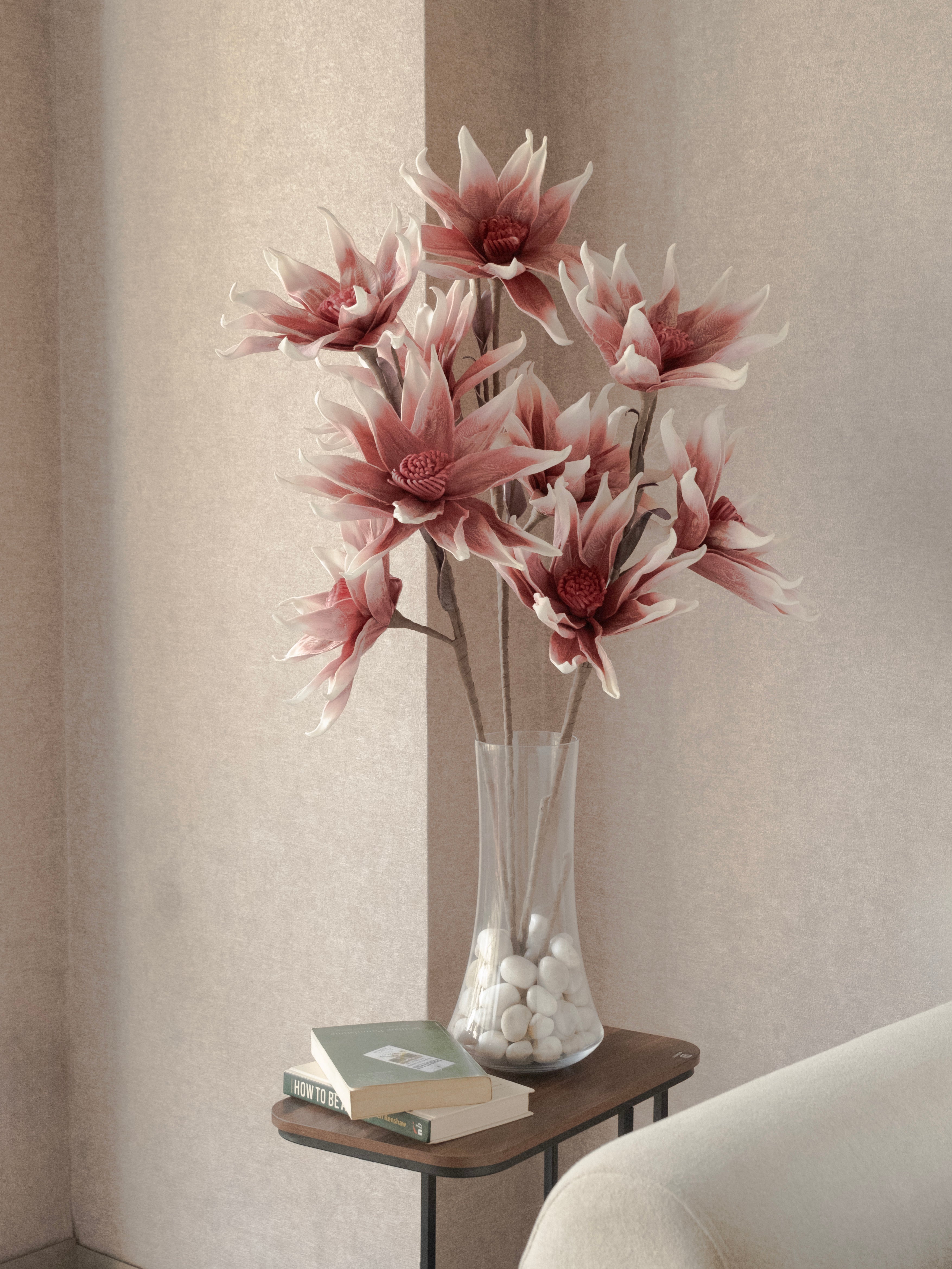 Artificial Magnolia Foam Flower Stem 96cm