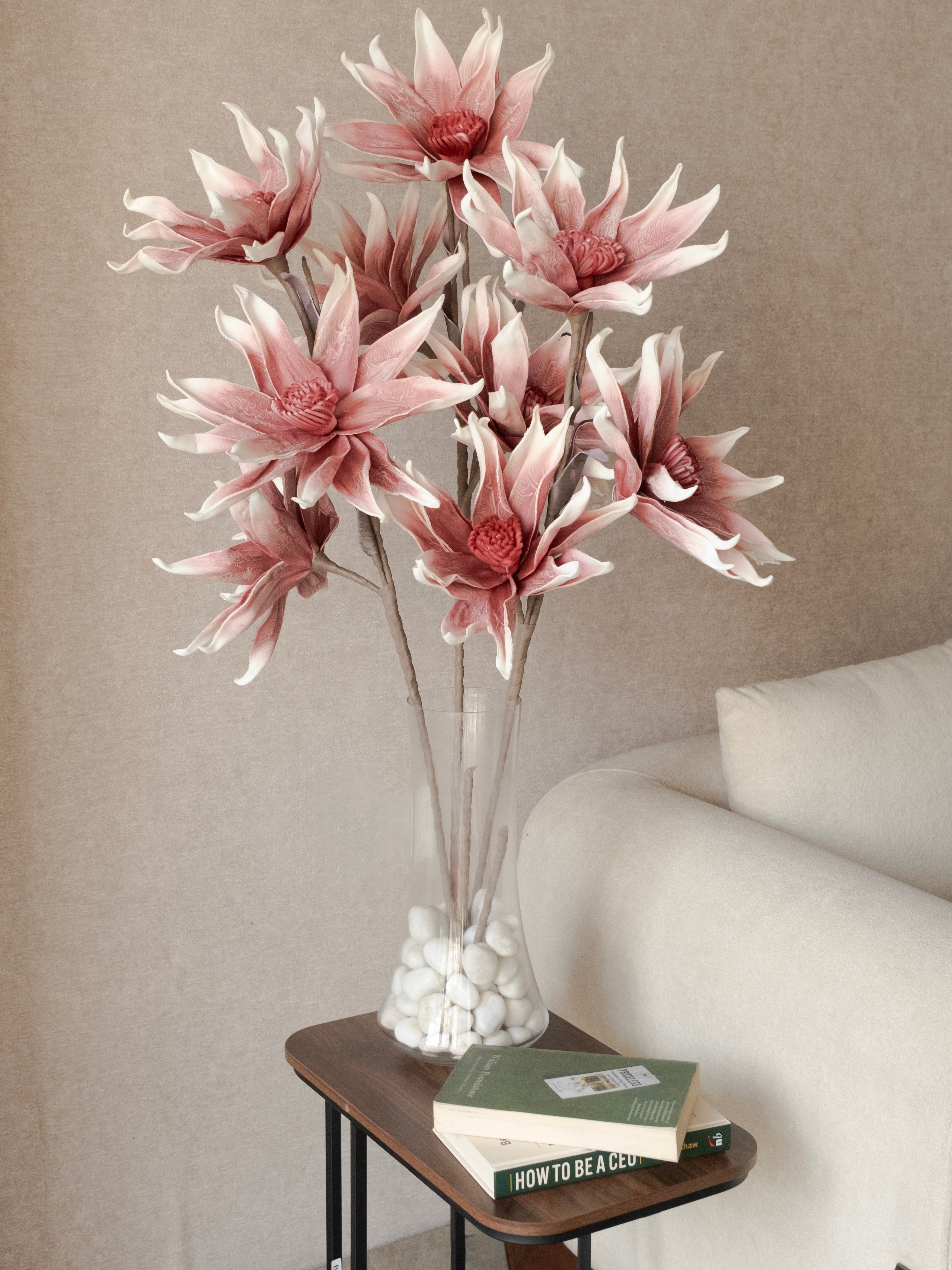 Artificial Magnolia Foam Flower Stem 96cm