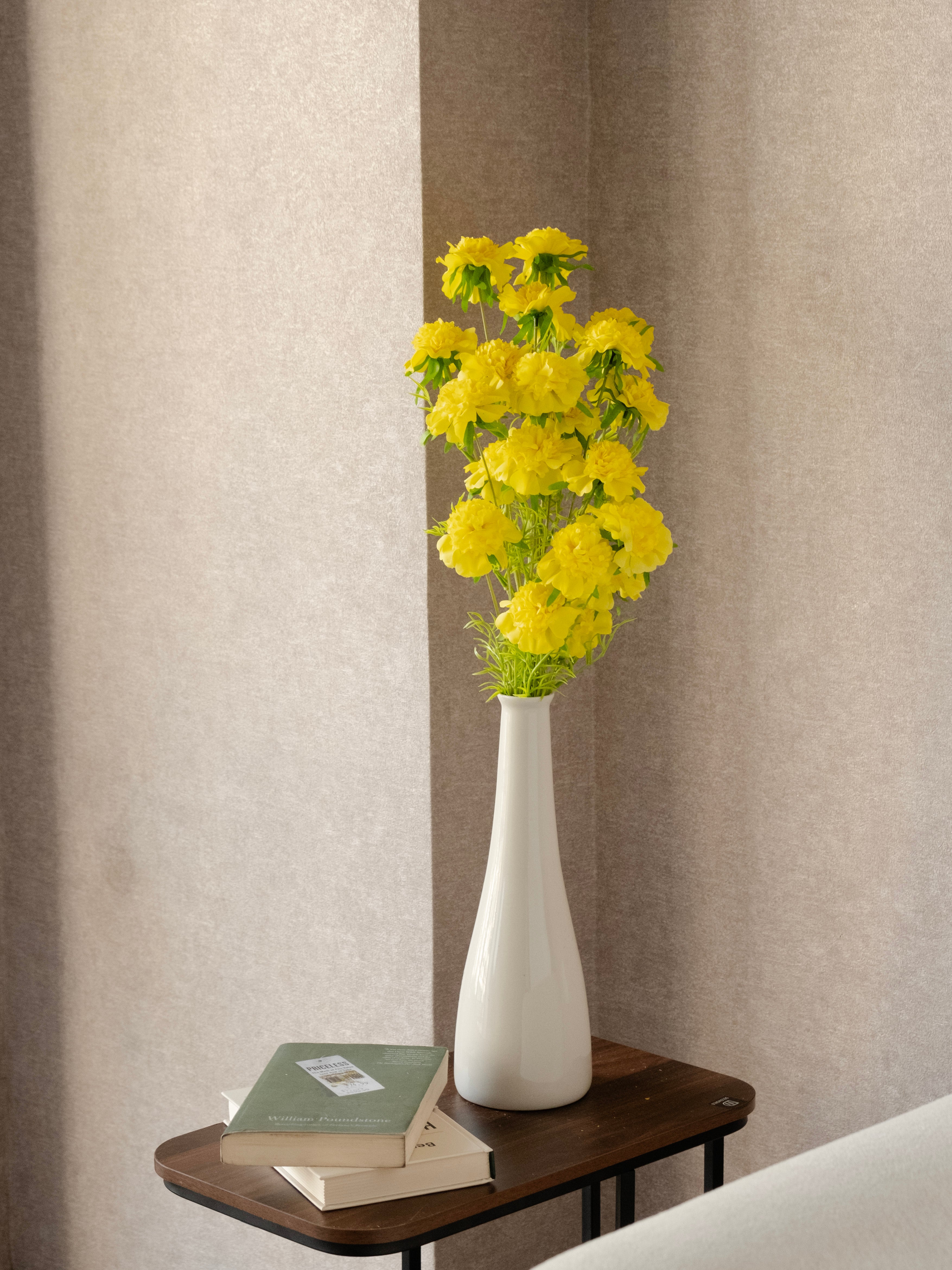 Artificial Yellow peony Flower Stem 76cm