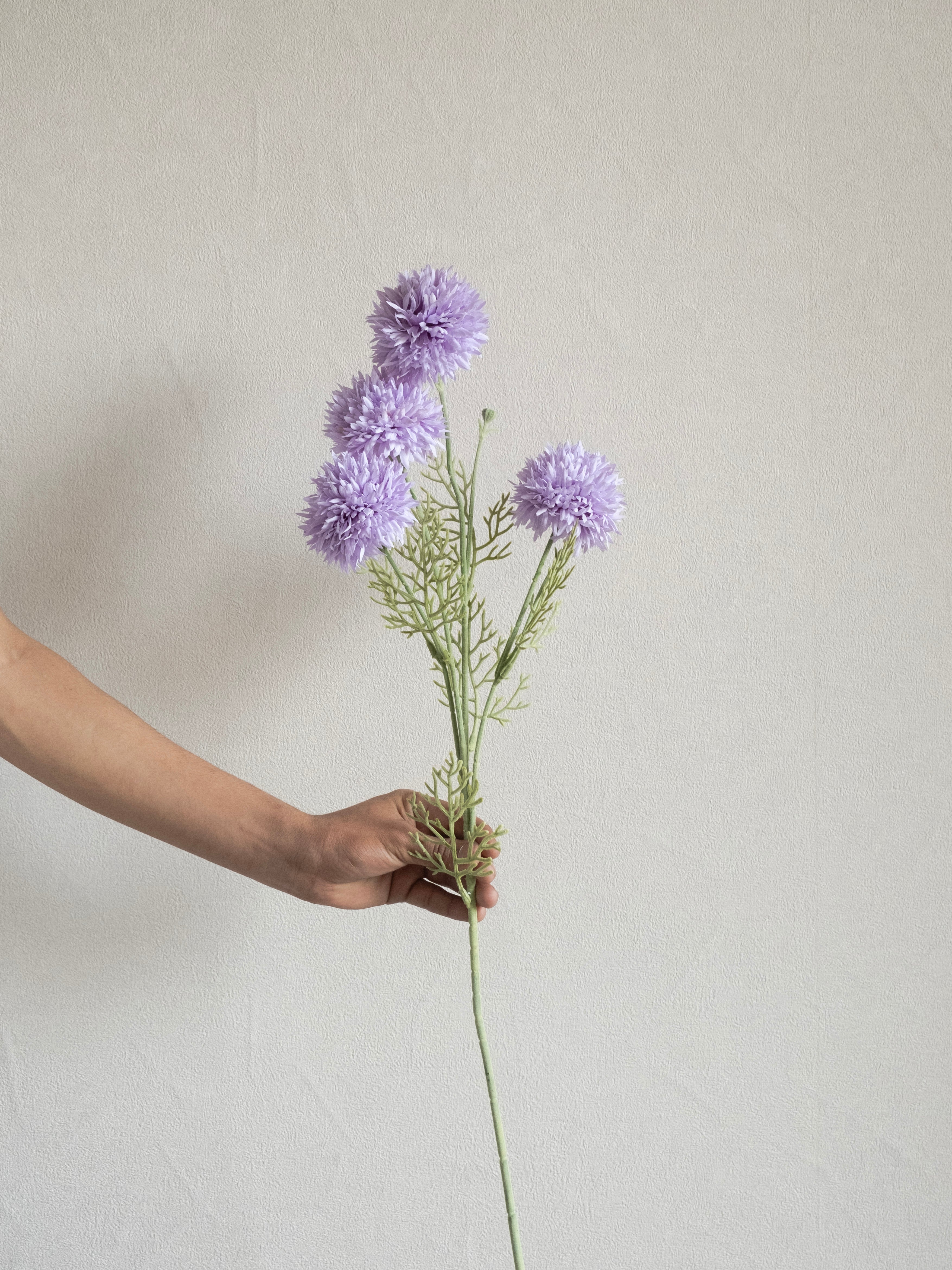 Artificial Lilac China Aster Flower Stem (Set of 2)