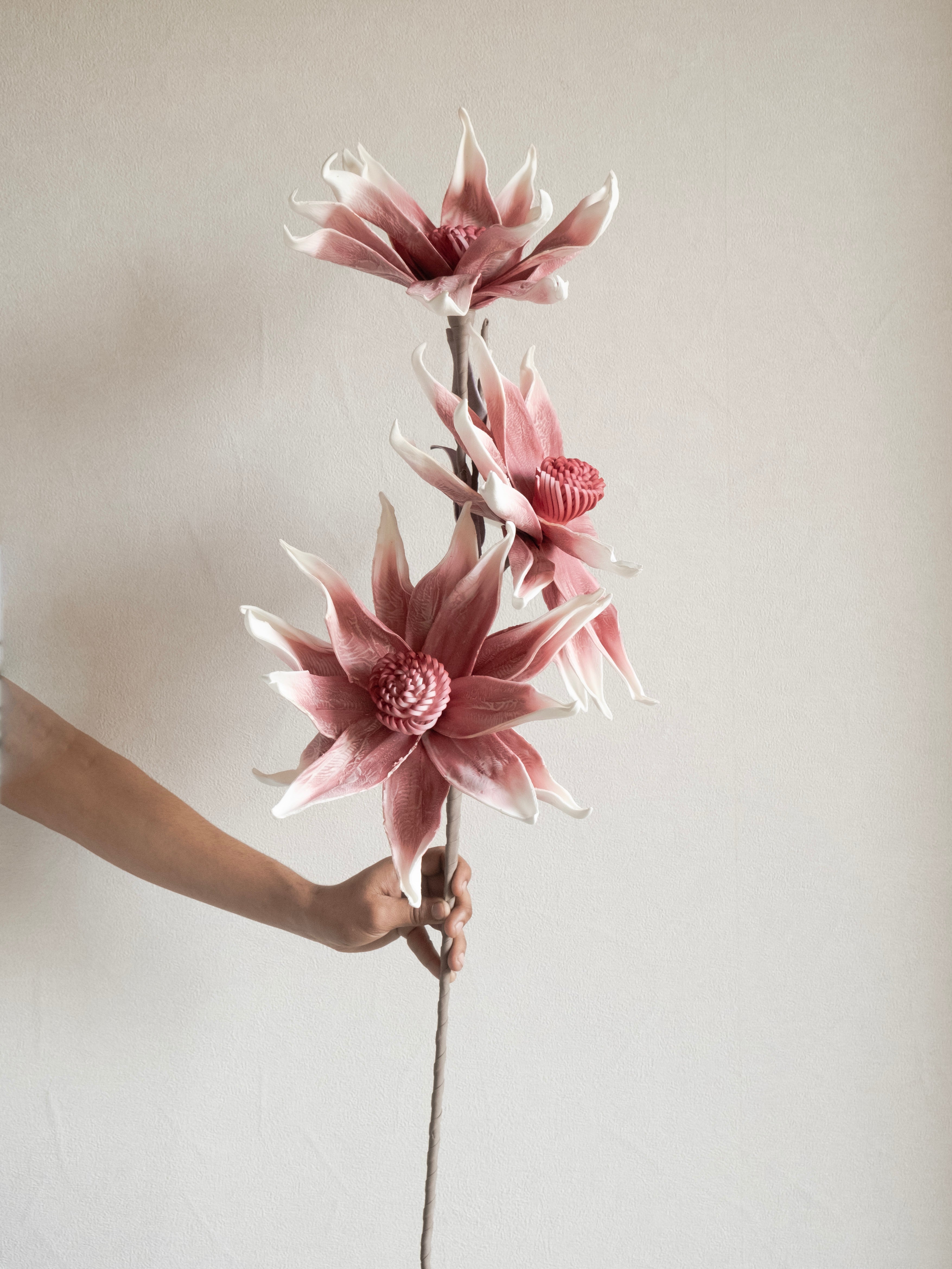 Artificial Magnolia Foam Flower Stem 96cm
