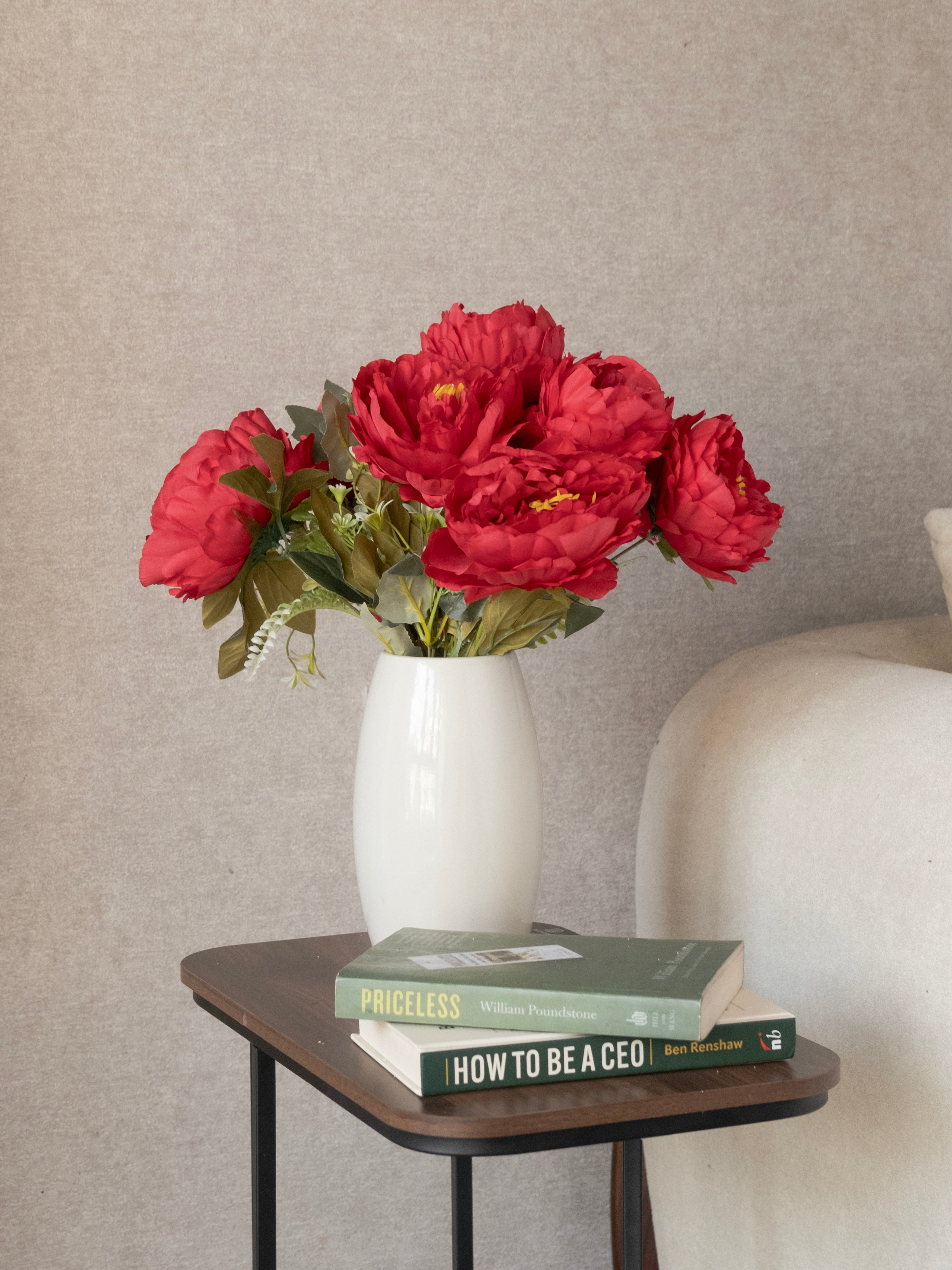 Artificial Peony Flower Bunch 45cm