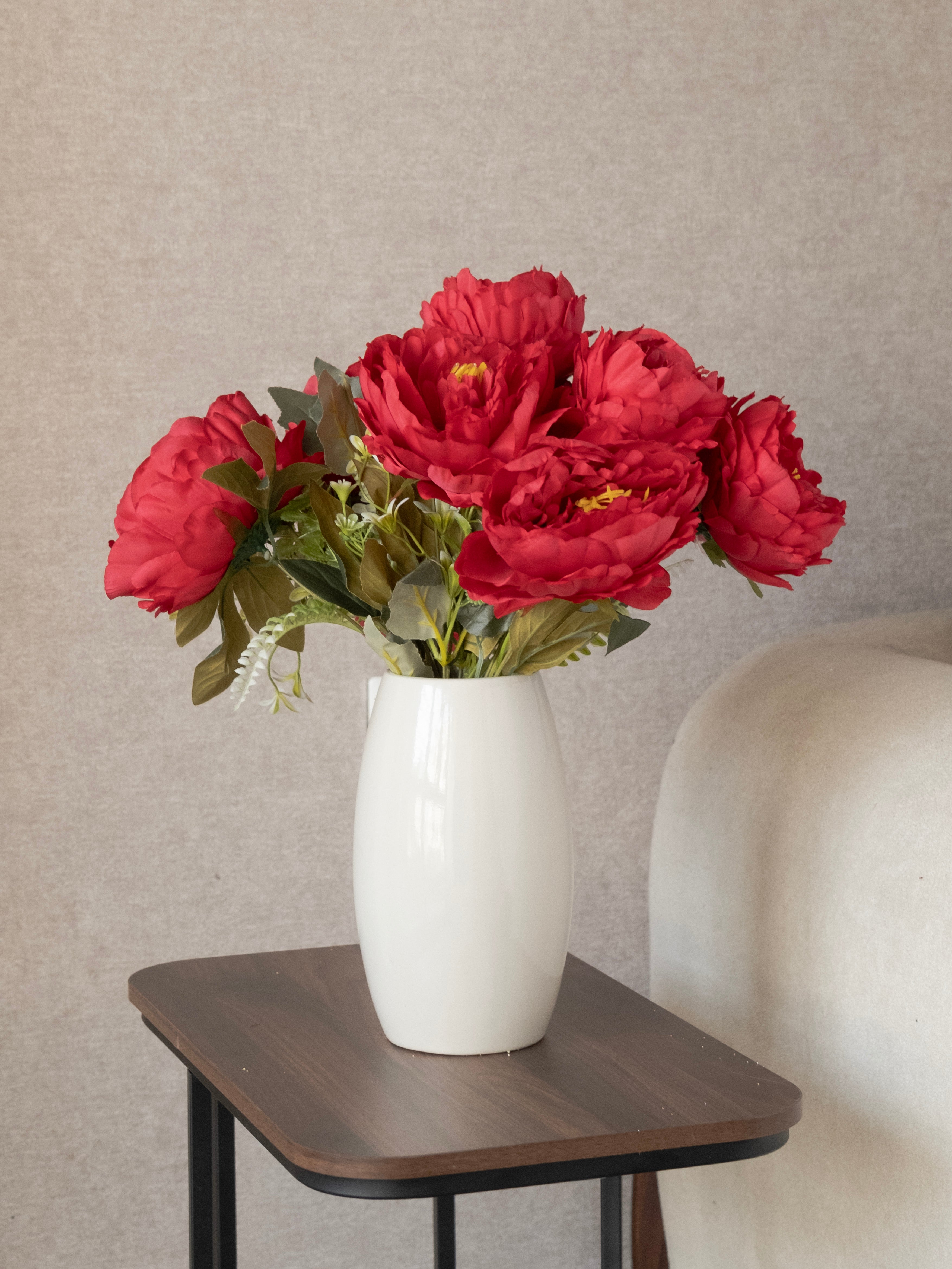 Artificial Peony Flower Bunch 45cm