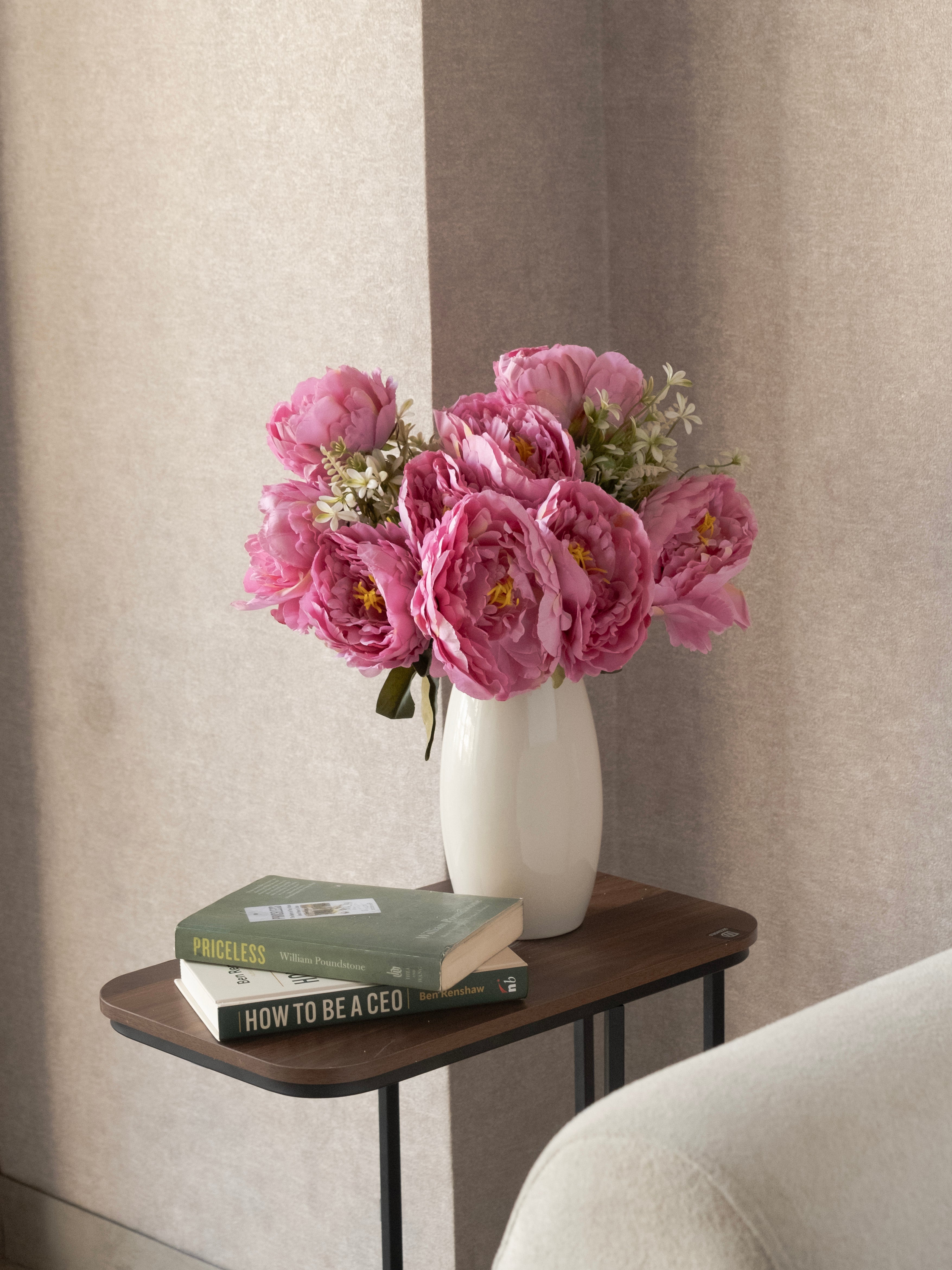 Artificial Peony Flower Bunch 45cm