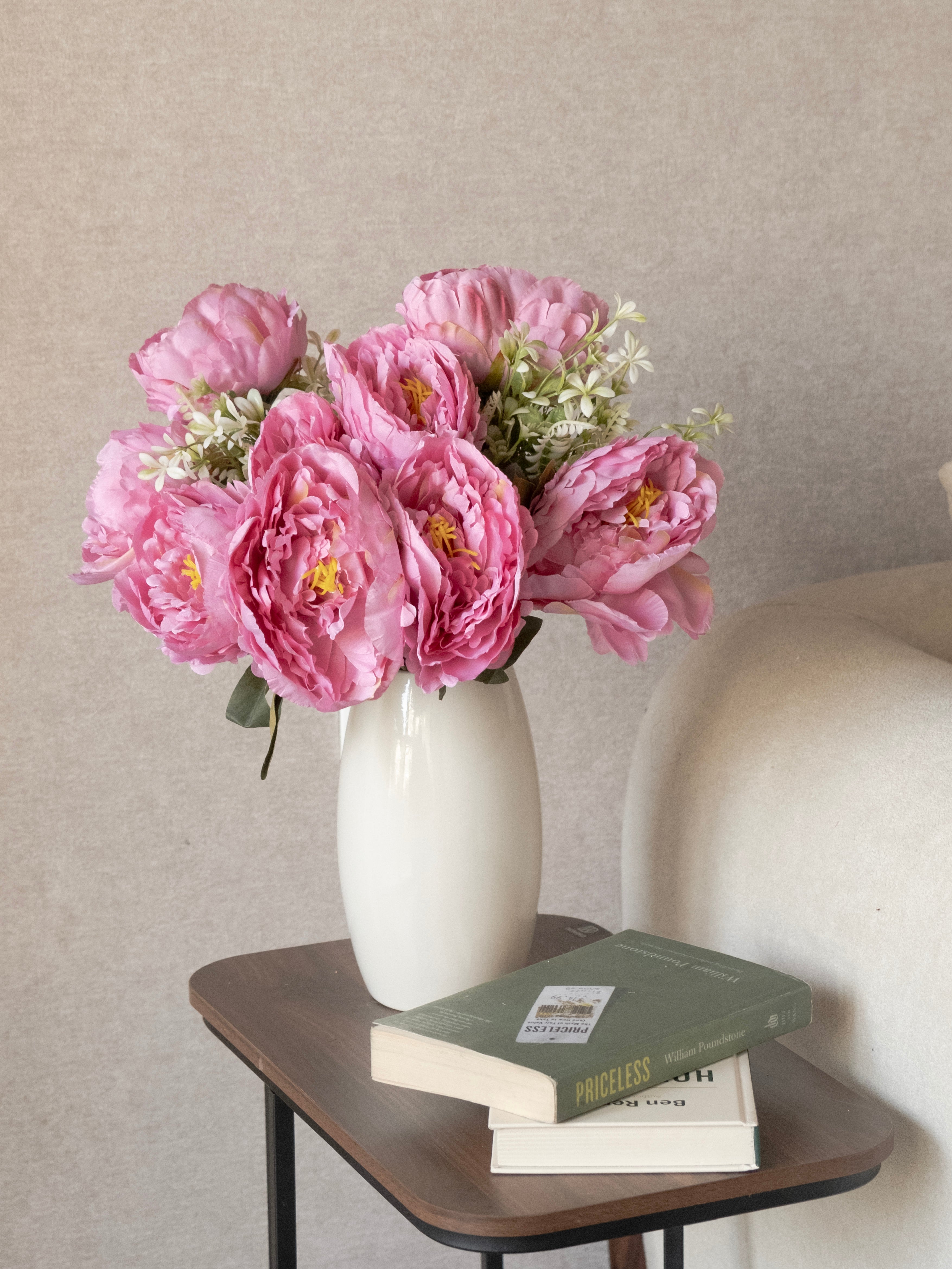 Artificial Peony Flower Bunch 45cm