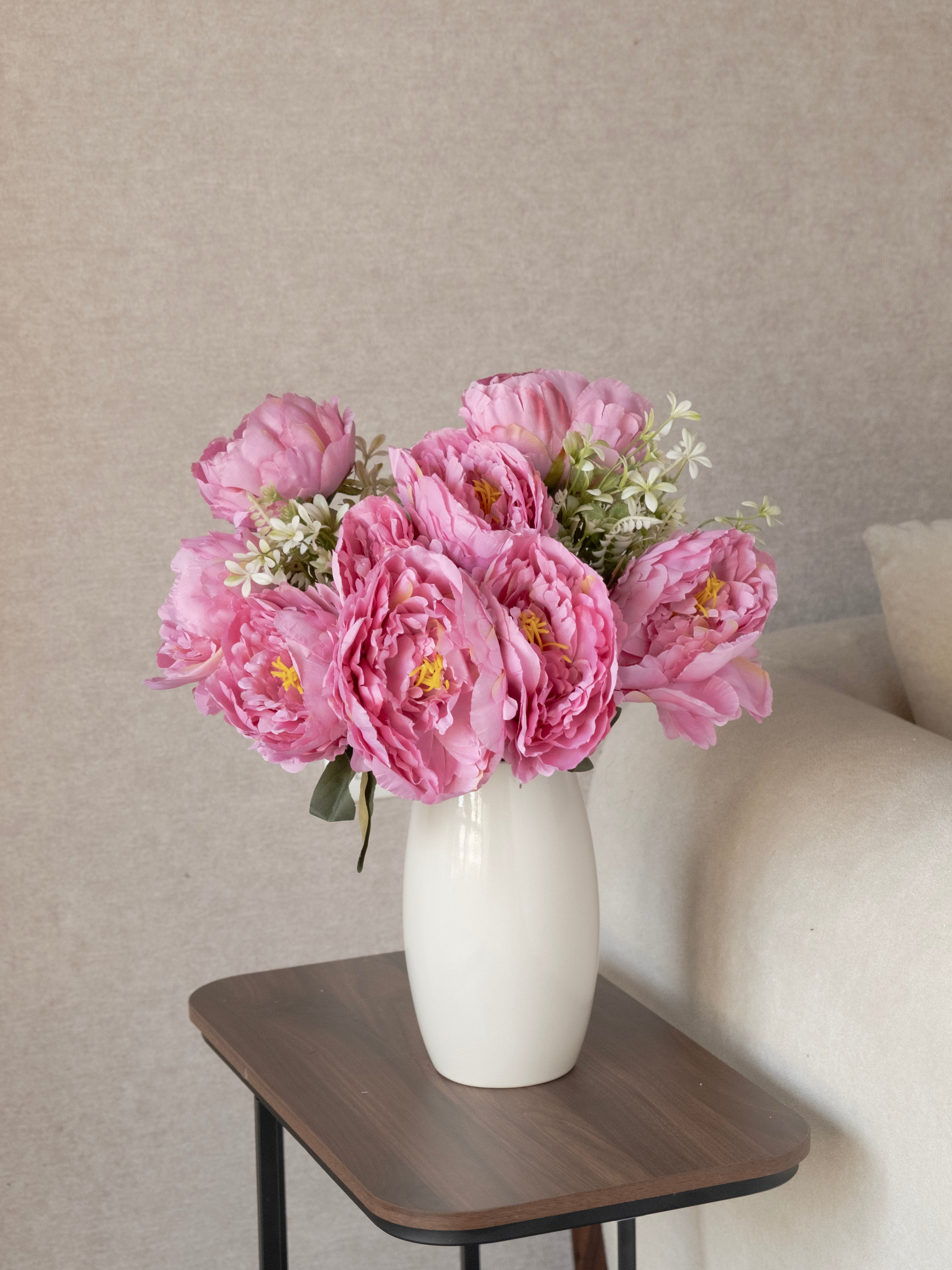 Artificial Peony Flower Bunch 45cm