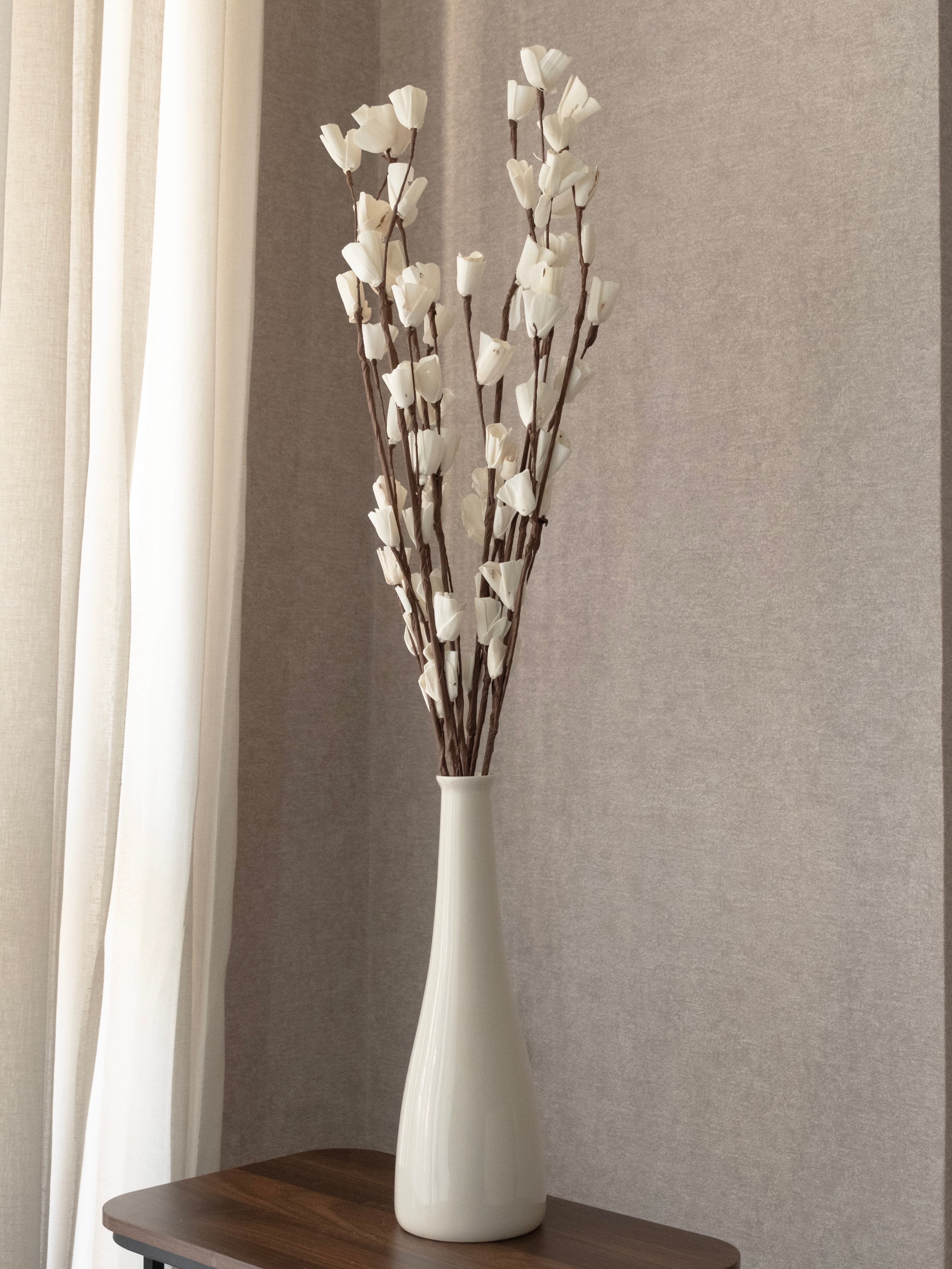 White Lily Decorative Dried Stems – Pack of 3