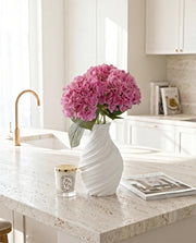 Artificial Dark Pink PU Hydrangea Flower Stem