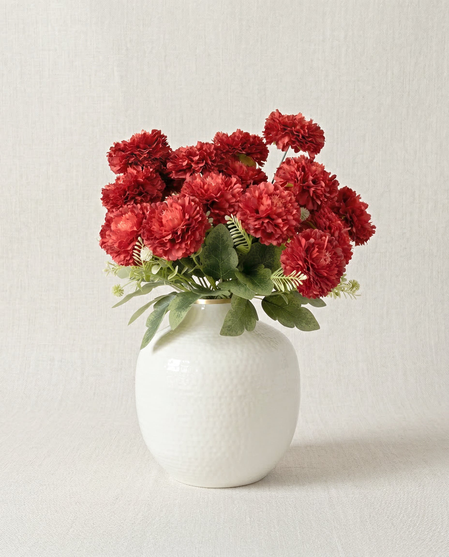 Artificial Ruffled Carnation Bunch 39cm