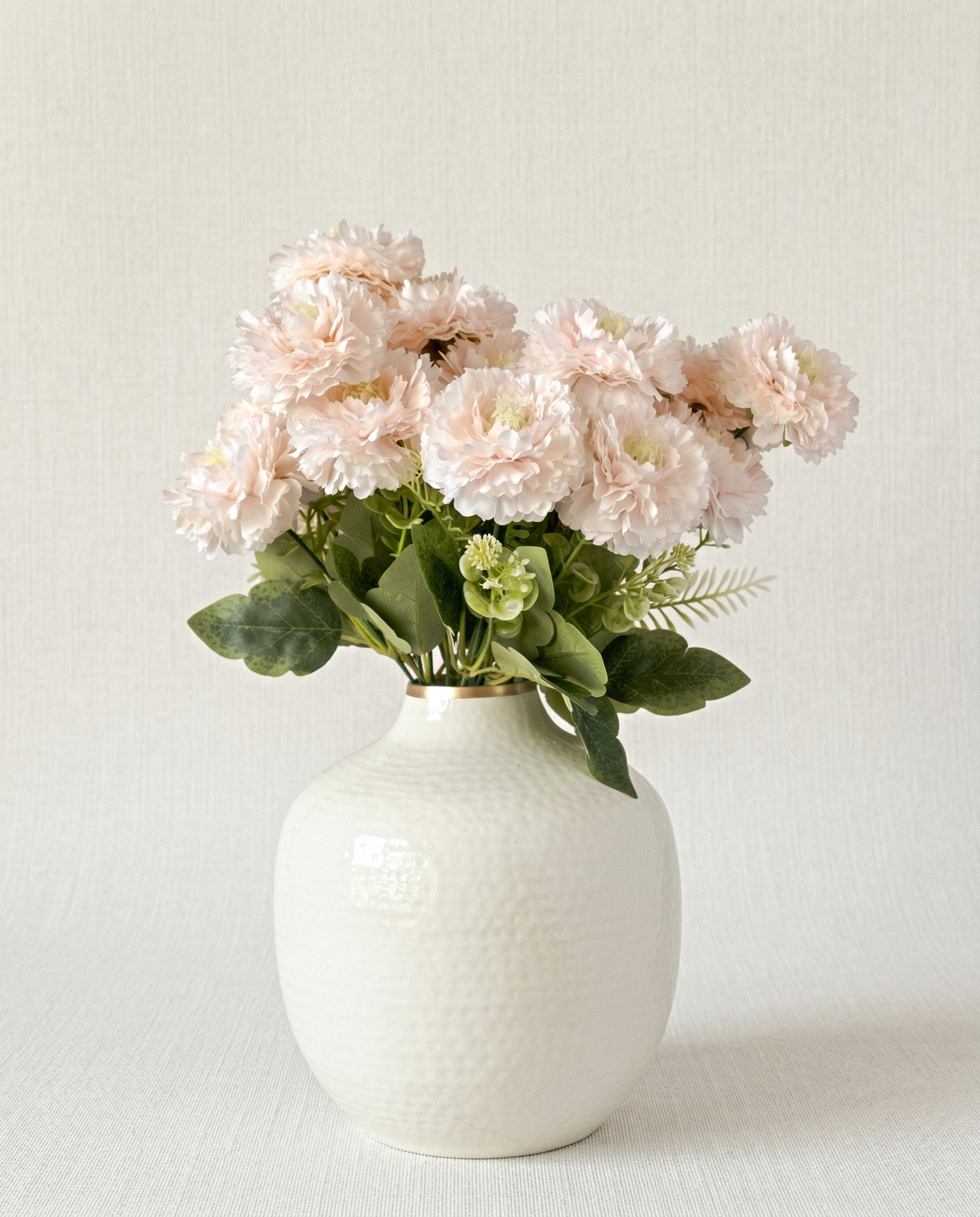 Artificial Ruffled Carnation Bunch 39cm