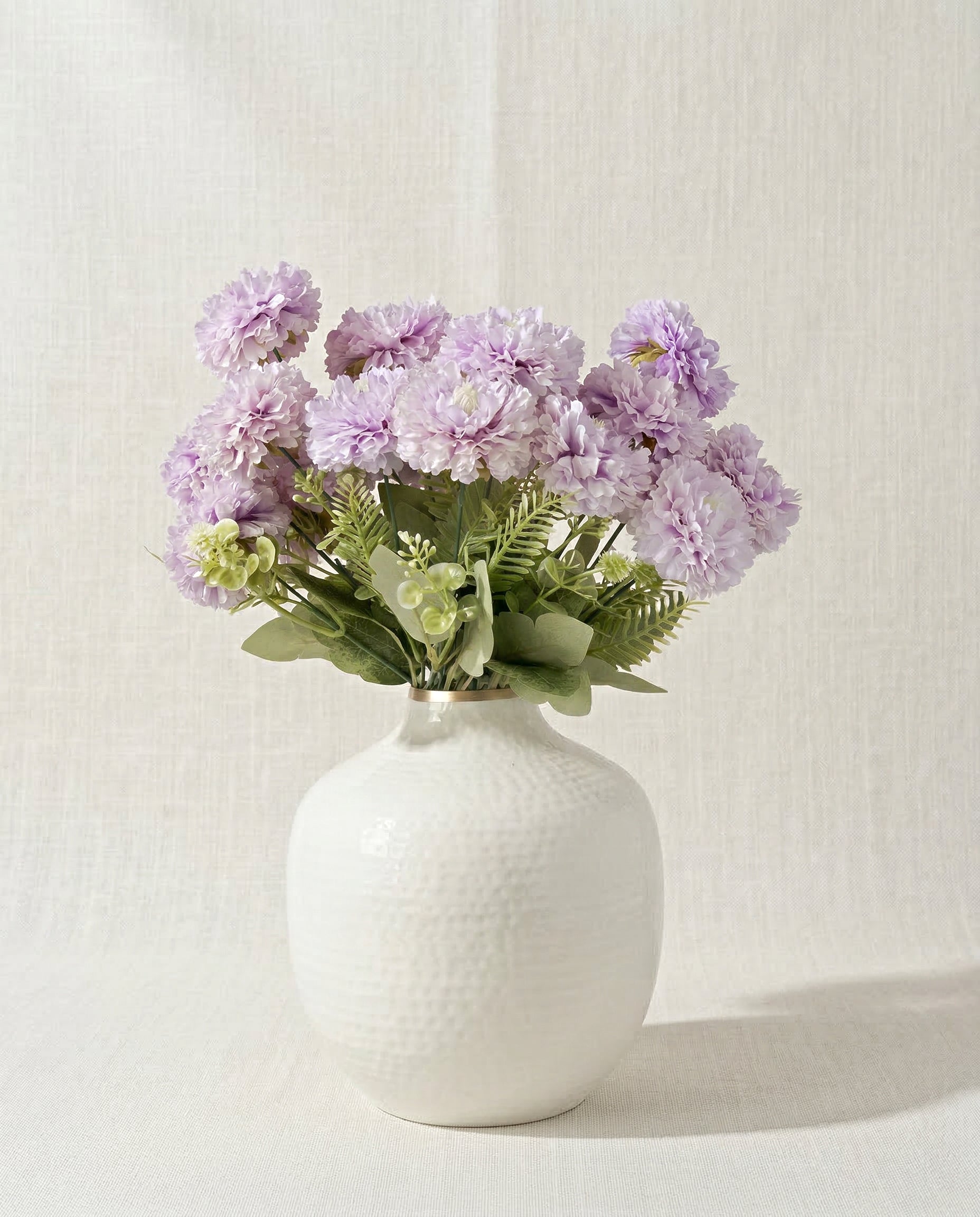 Artificial Ruffled Carnation Bunch 39cm