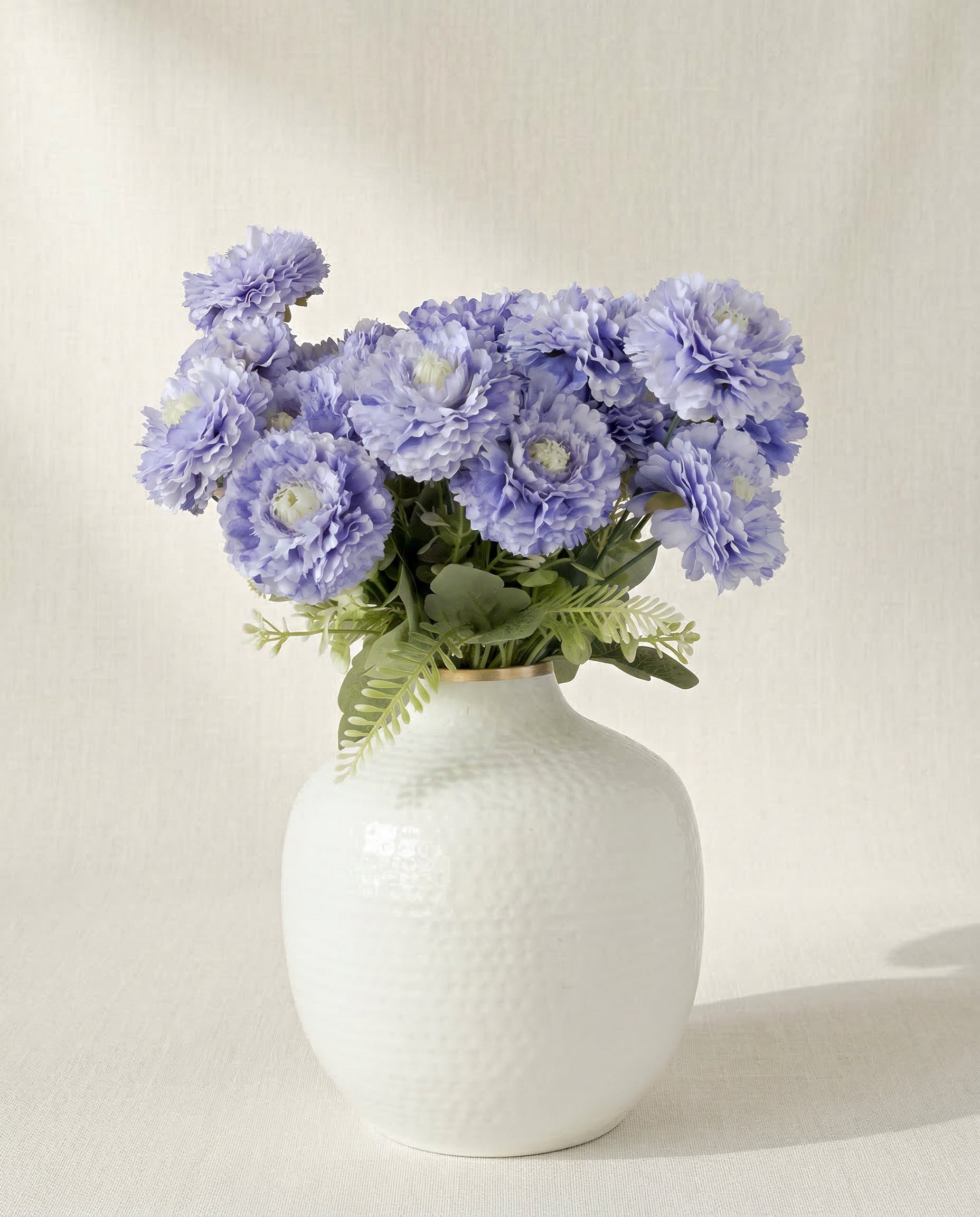 Artificial Ruffled Carnation Bunch 39cm