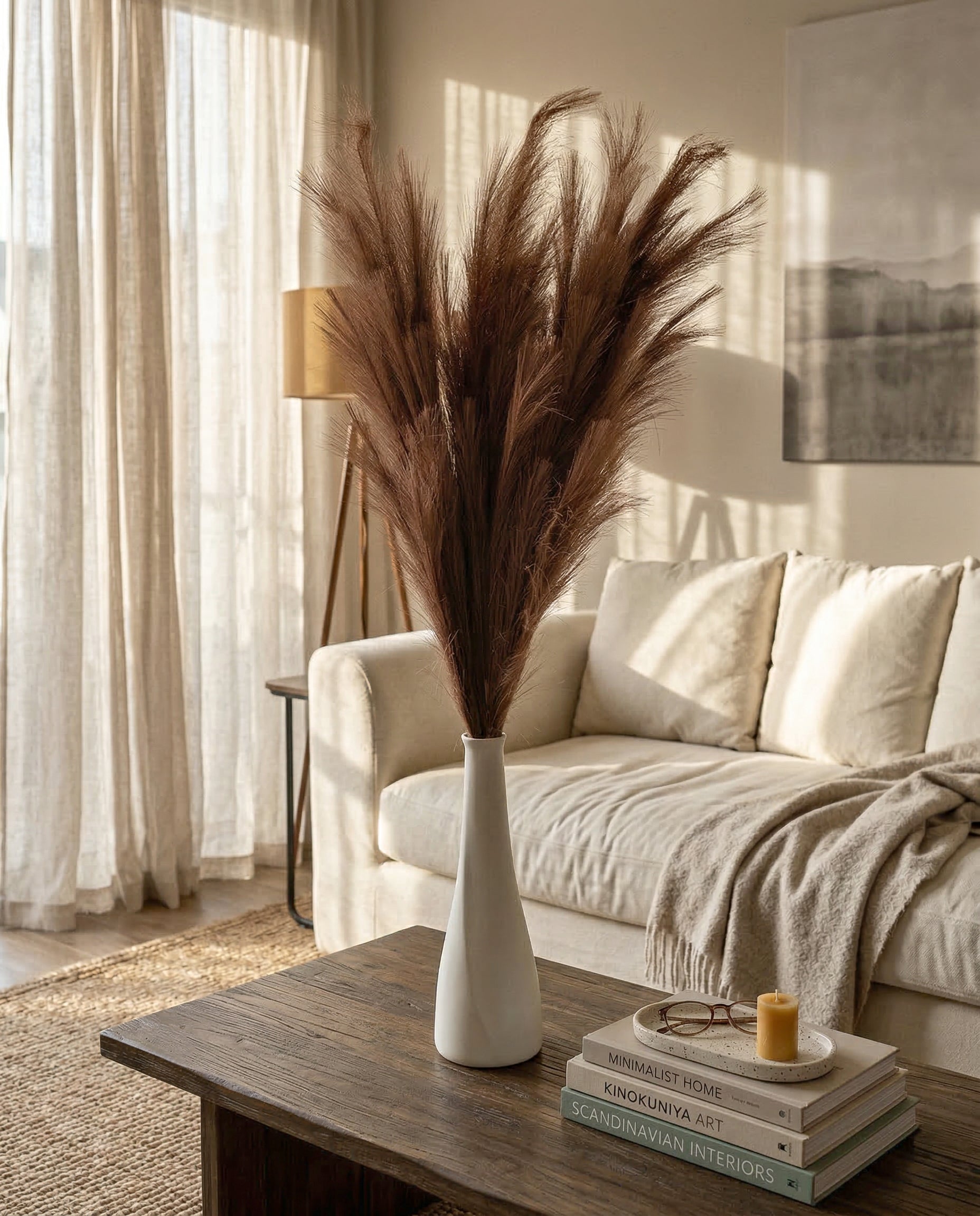 Artificial Pampas Grass stick 117cm