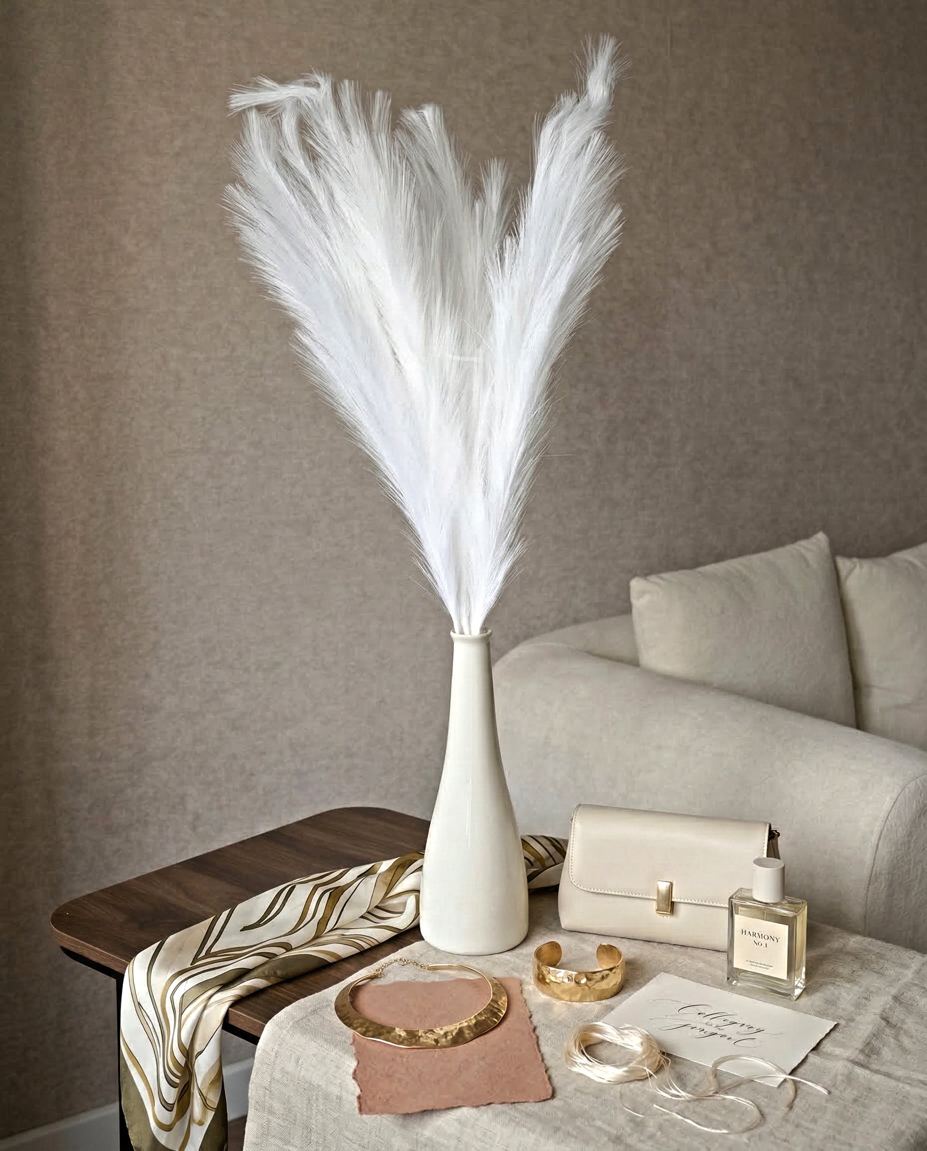 Artificial Pampas Grass stick 117cm