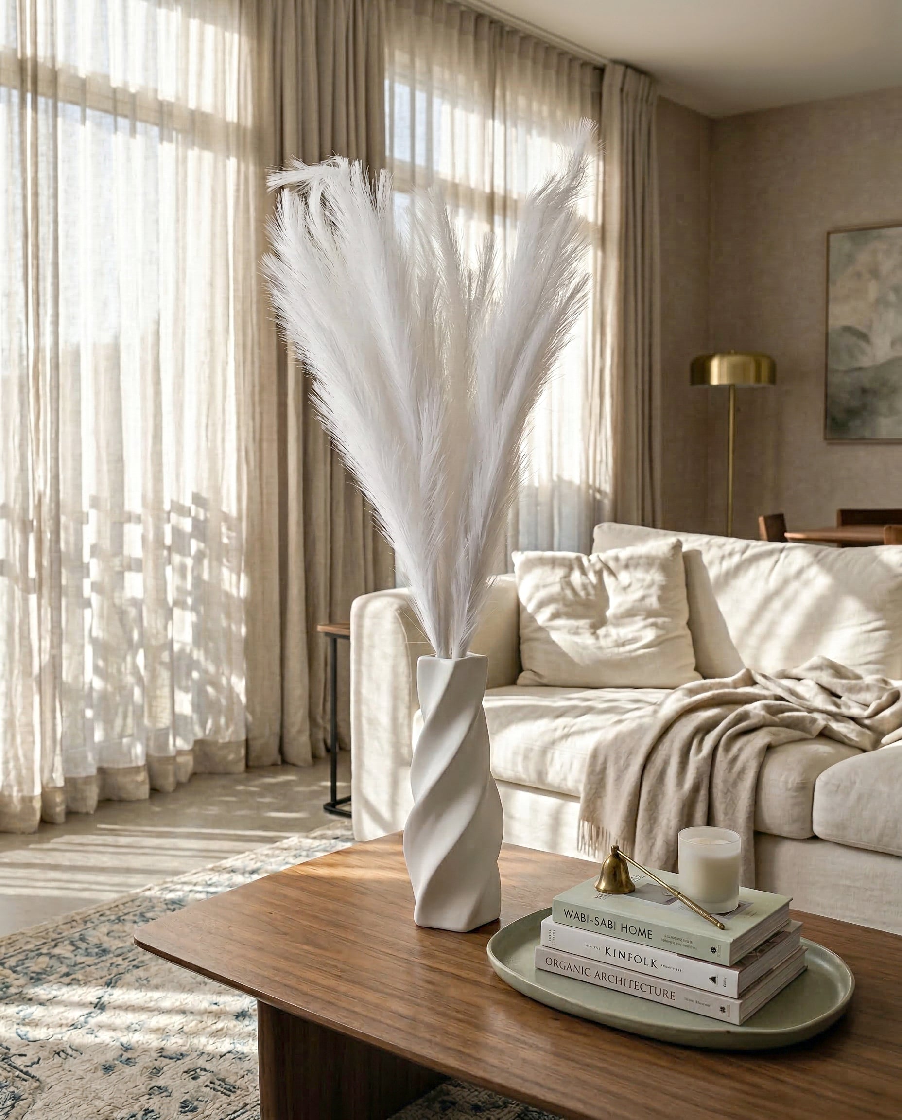 Artificial Pampas Grass stick 117cm