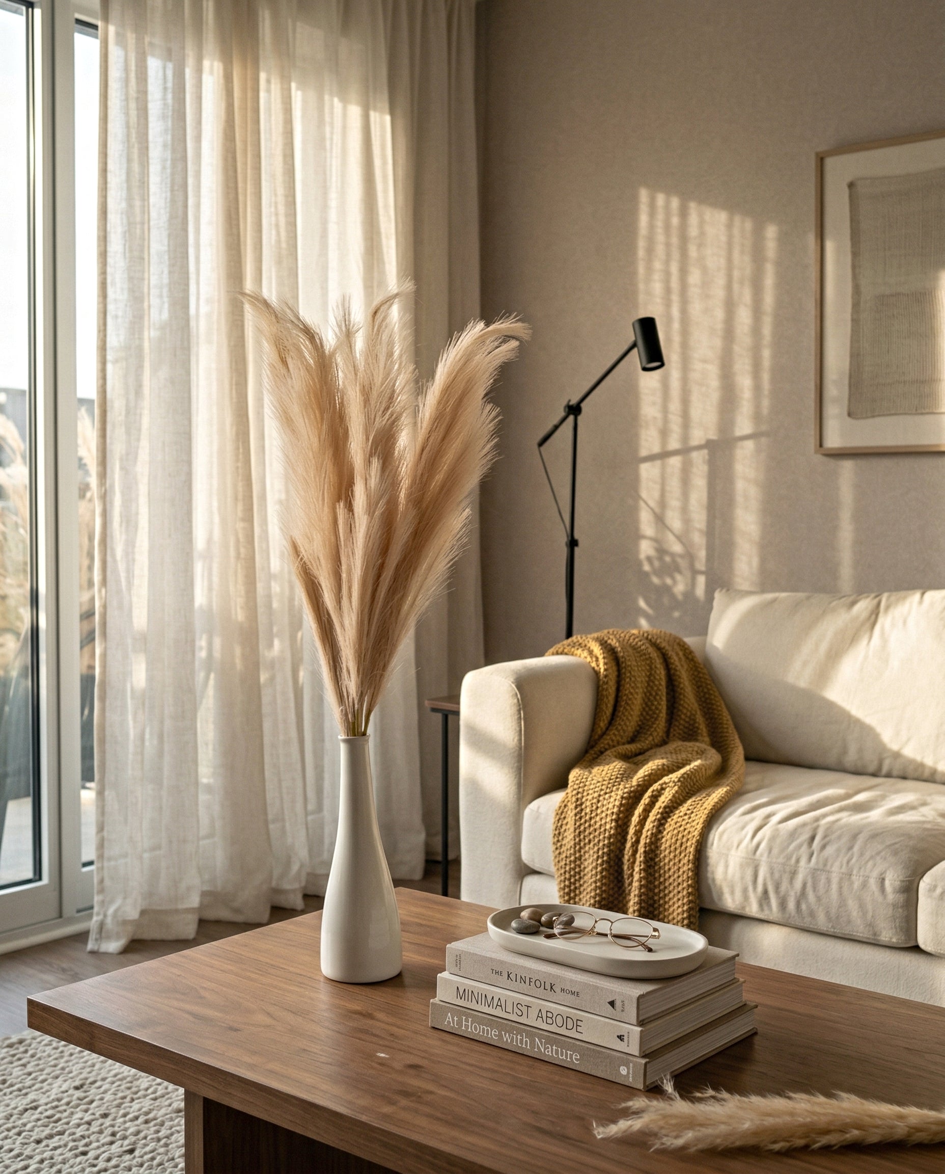 Artificial Pampas Grass stick 117cm