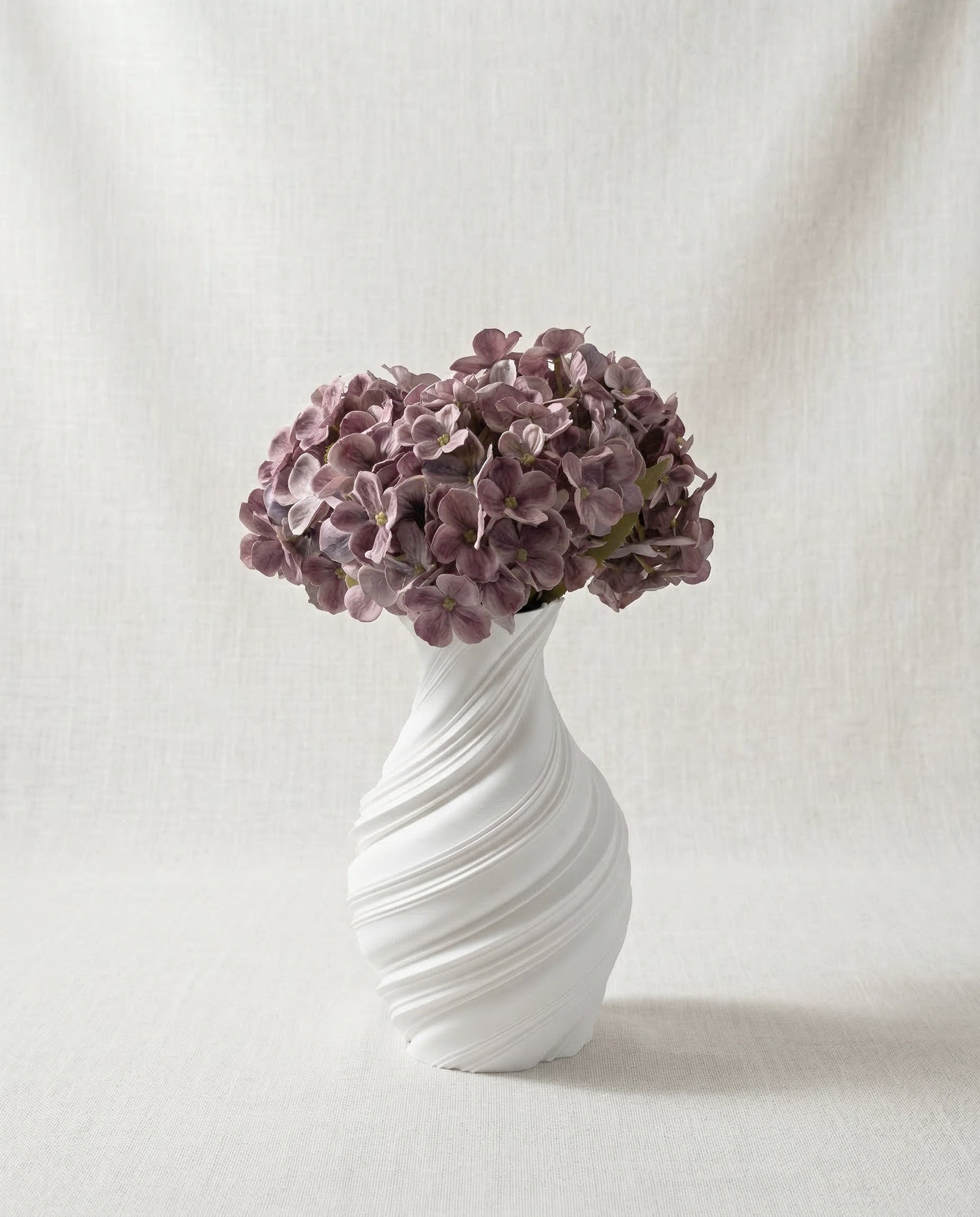 Artificial Dusty Purple PU Hydrangea Flower Stem