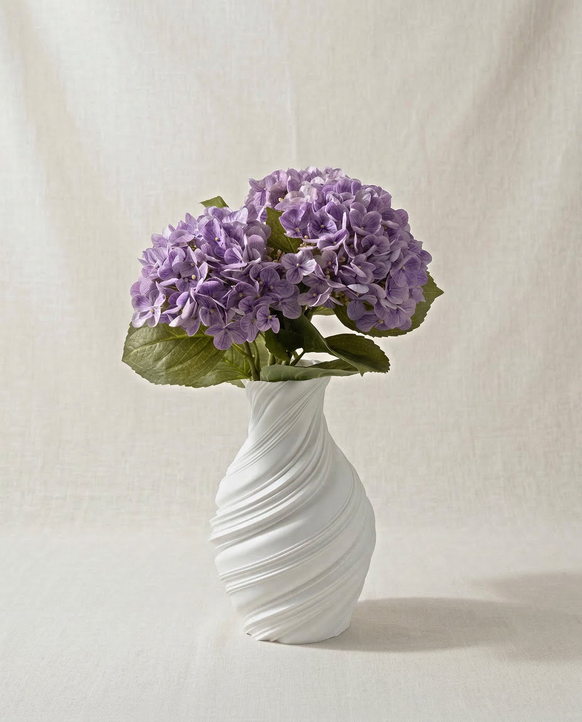 Artificial Lavender PU Hydrangea Flower Stem