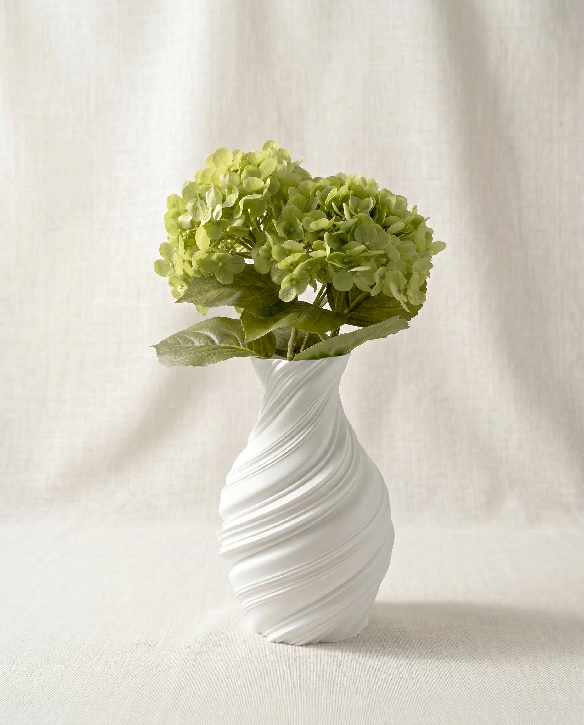 Artificial Green PU Hydrangea Flower Stem
