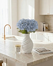 Artificial Blue PU Hydrangea Flower Stem