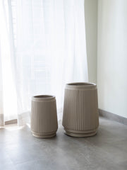 Linear Fluted Planter – Beige