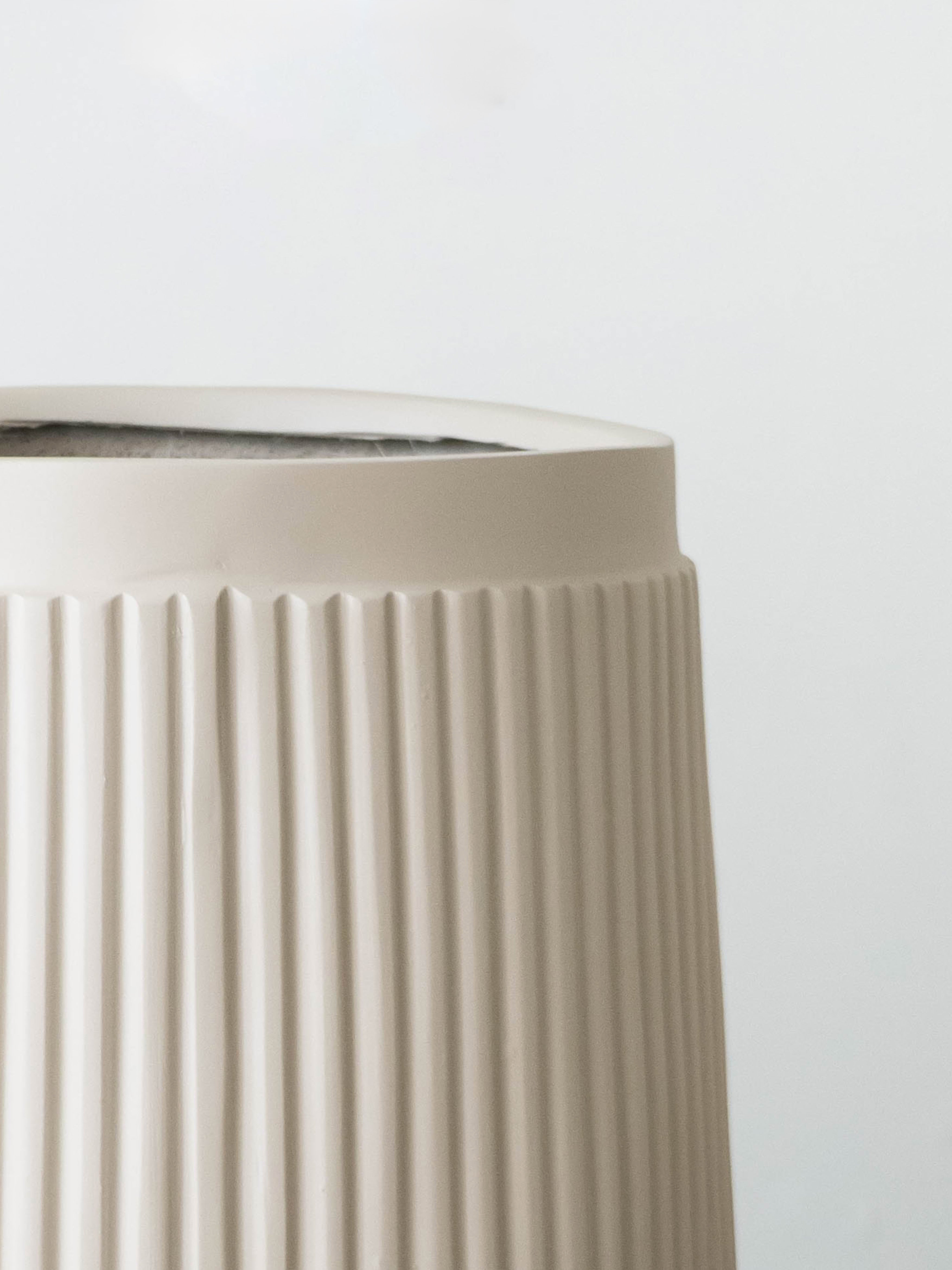 Linear Fluted Planter – Beige