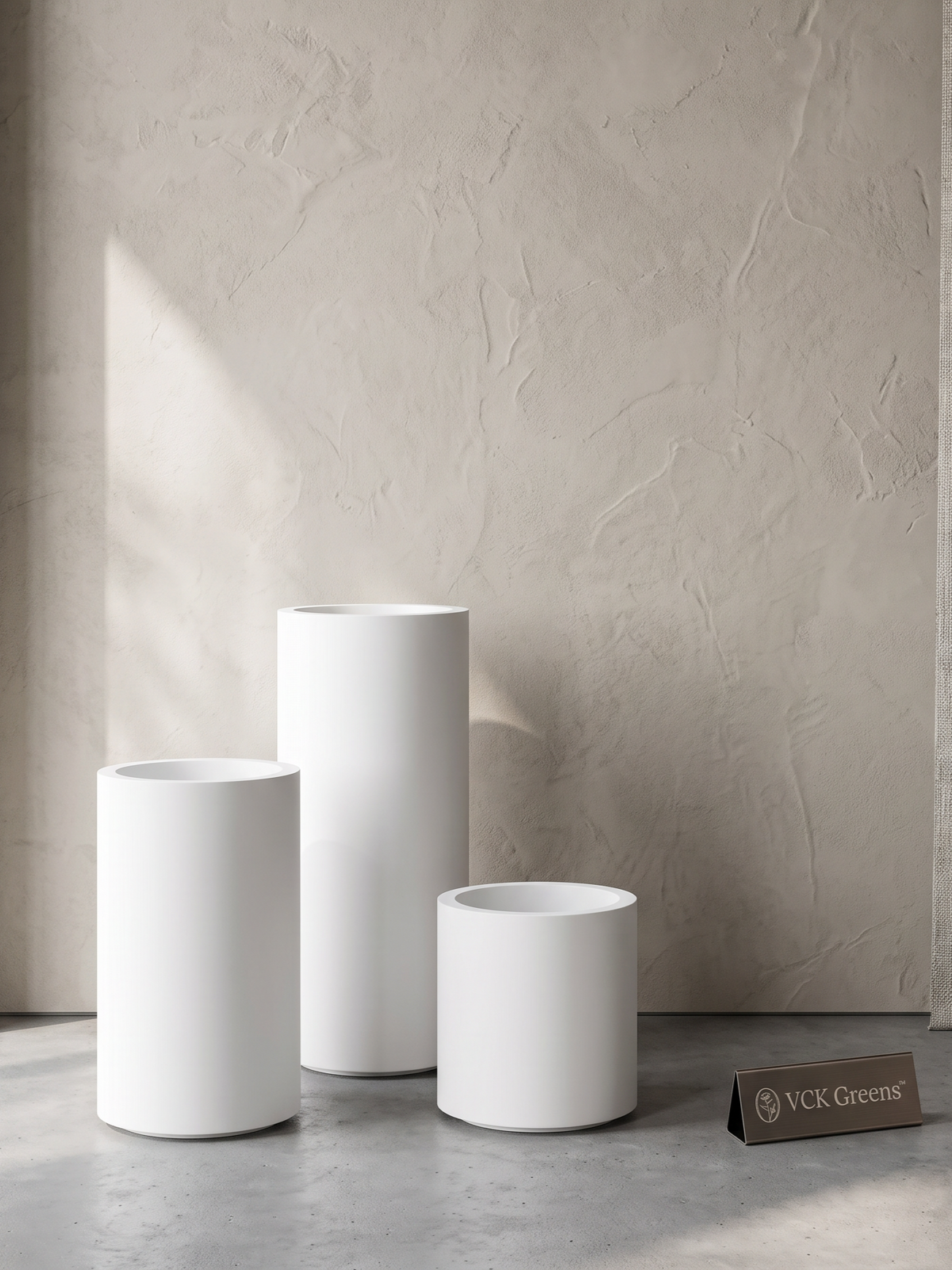 Column Planter - White