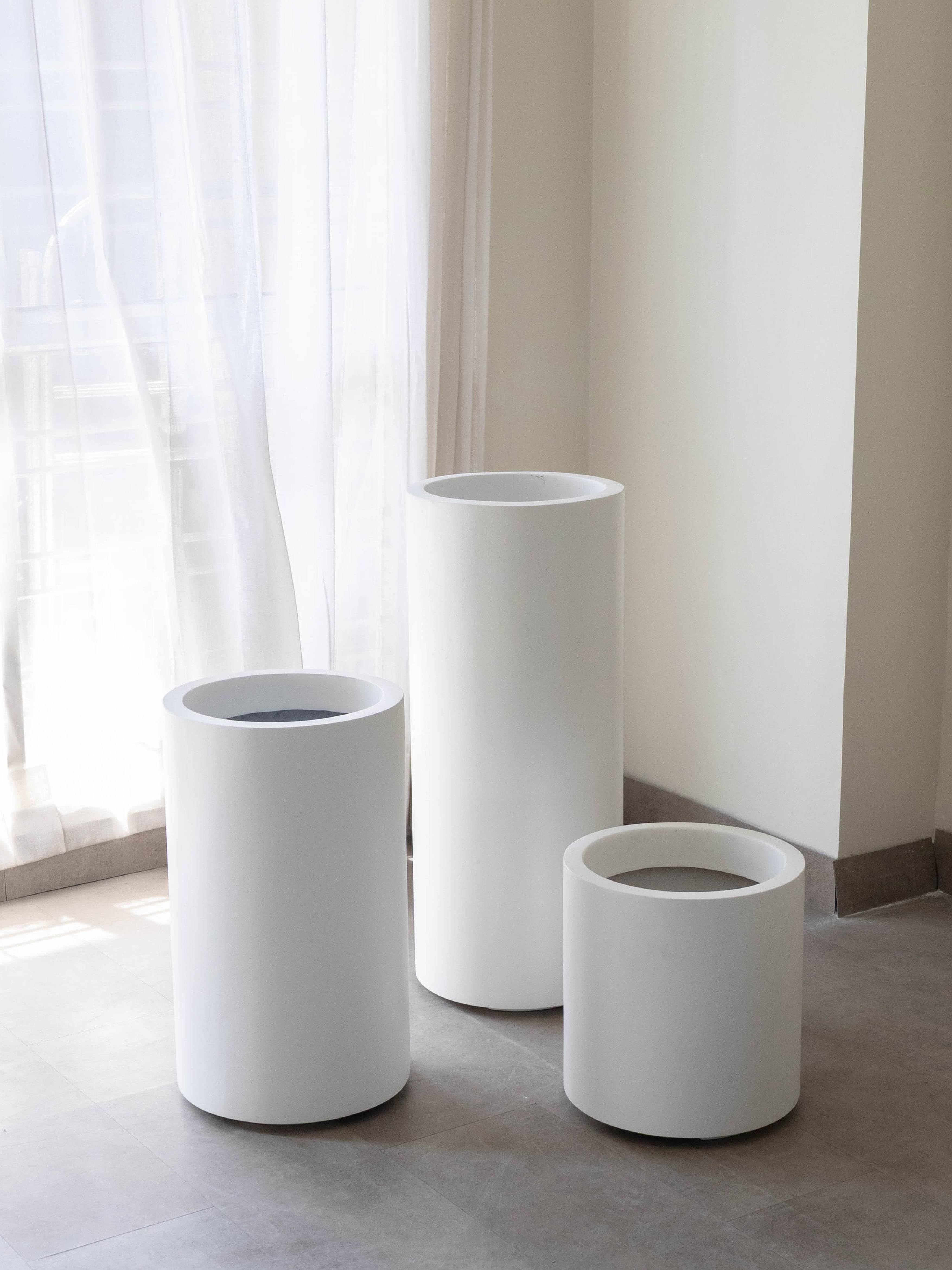 Column Planter - White