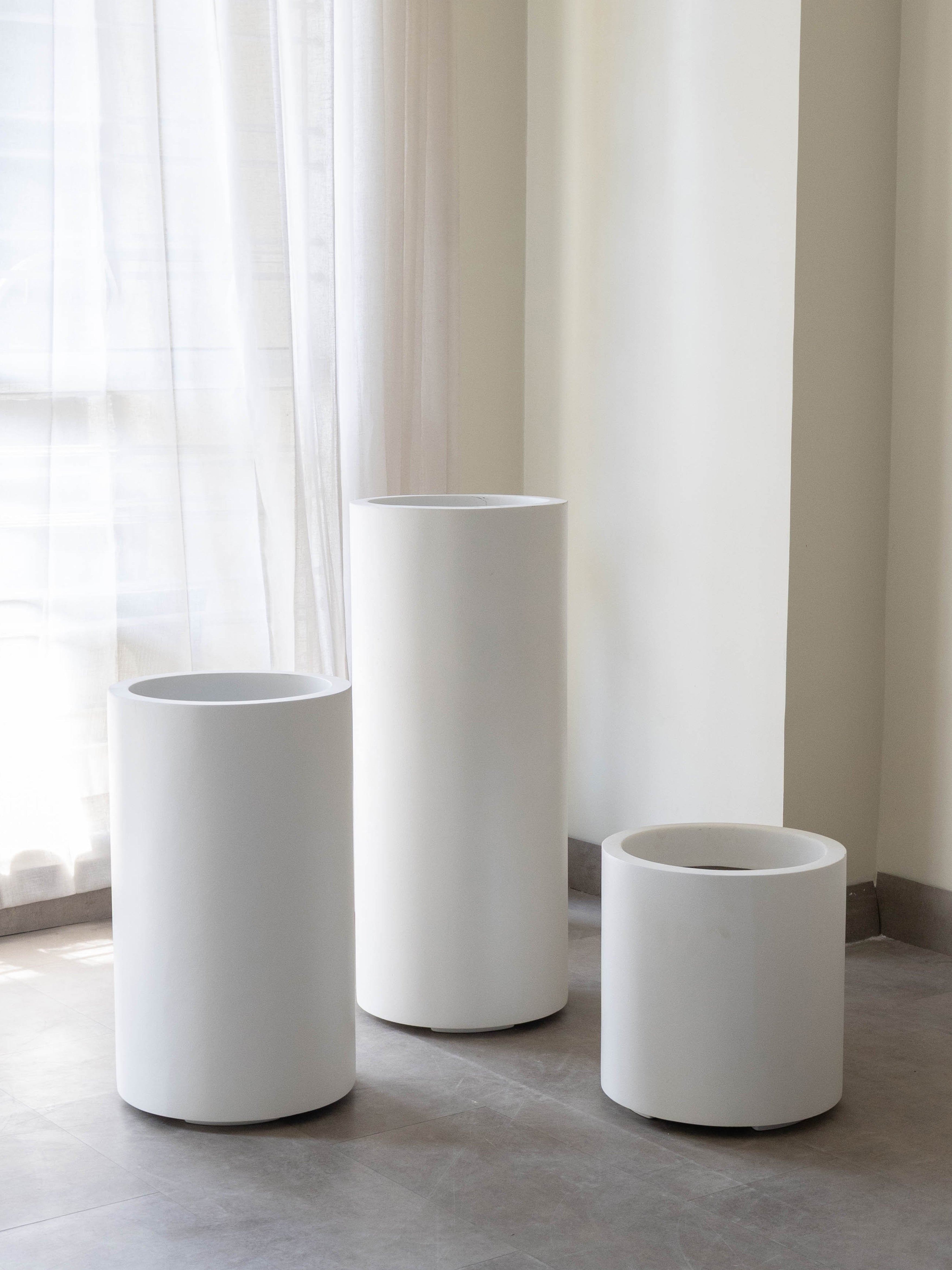 Column Planter - White