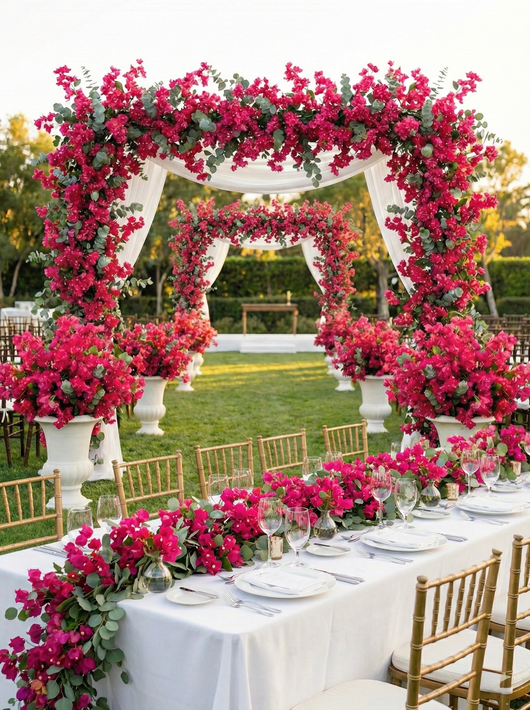 Artificial Bougainvillea Flower Sticks (Set of 3)