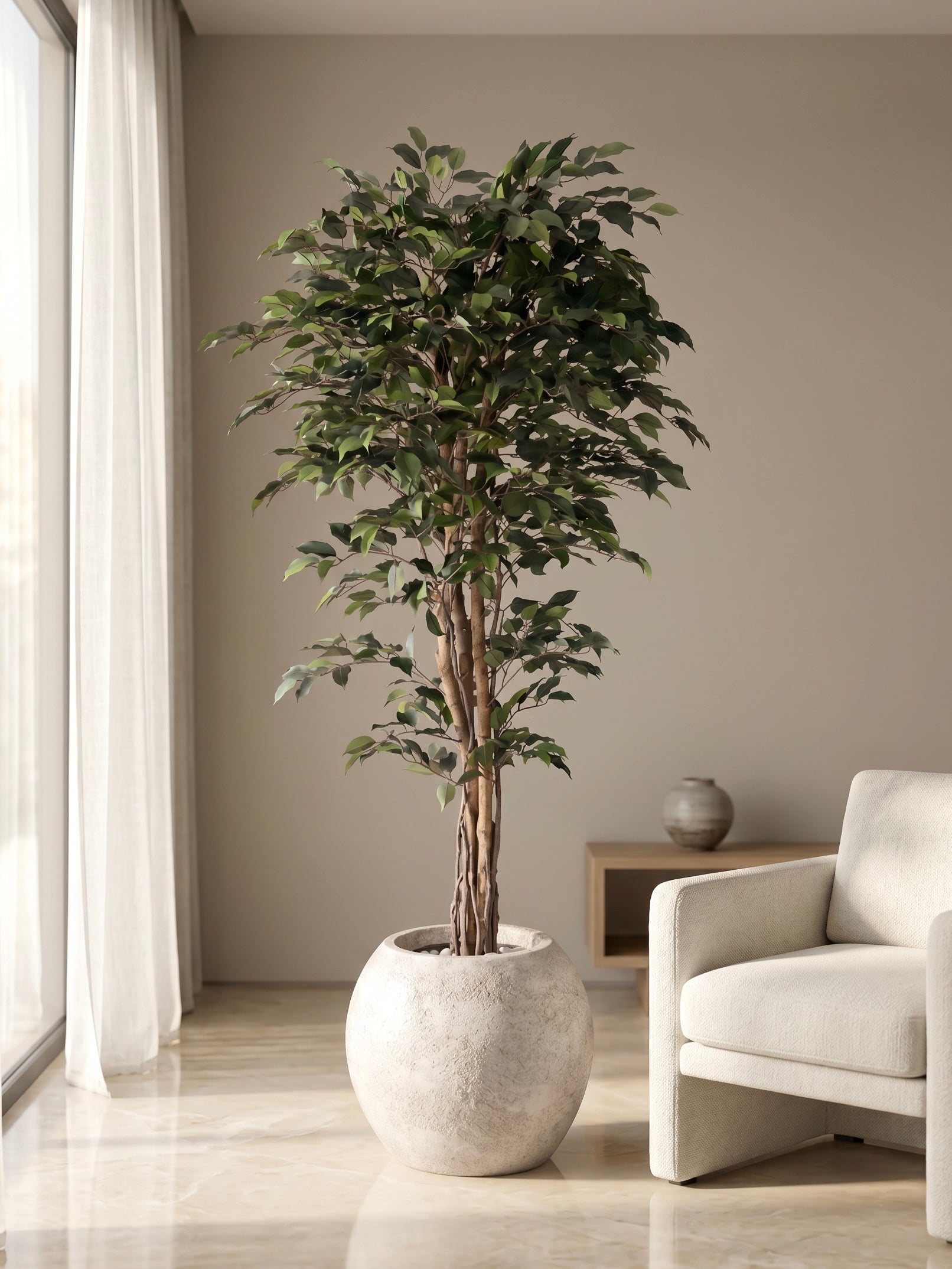 Artificial Green Ficus Tree 6ft