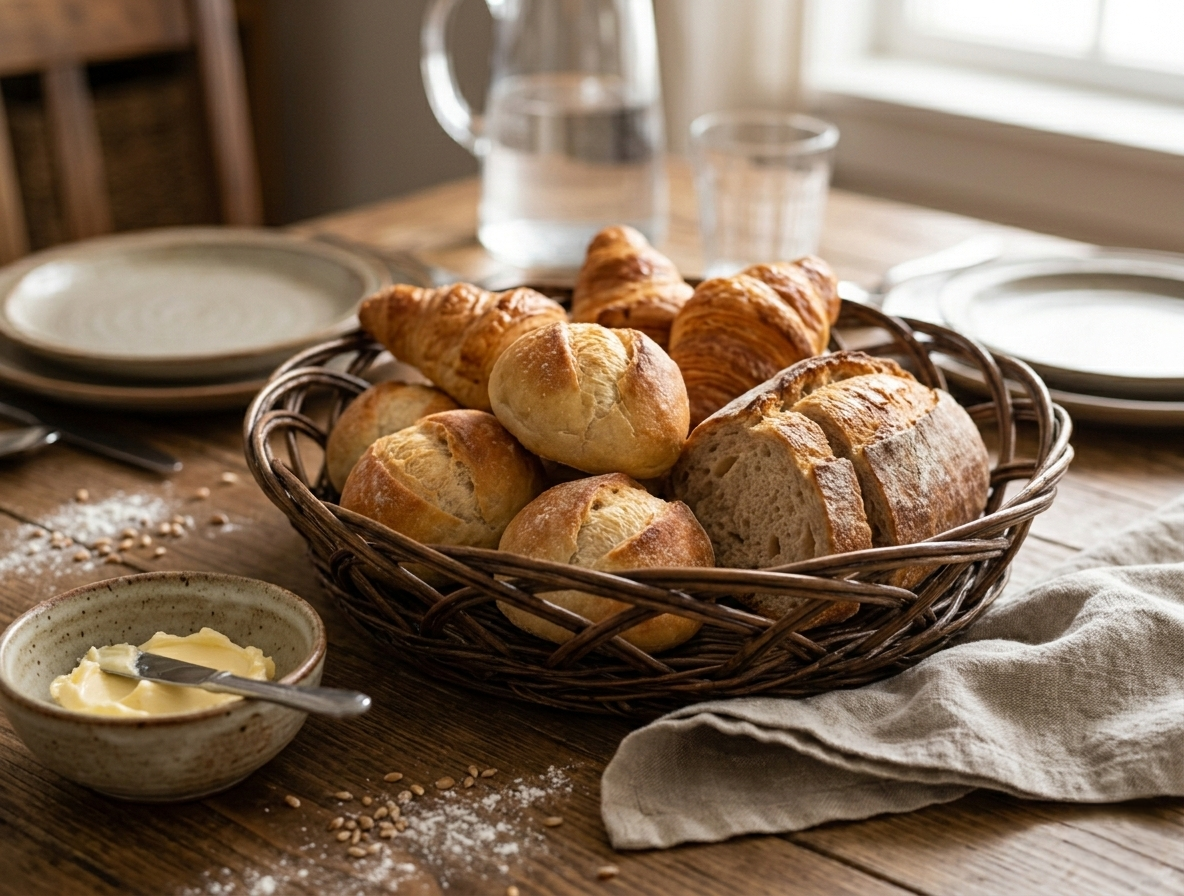 Handwoven Natural Willow Round Decorative Basket