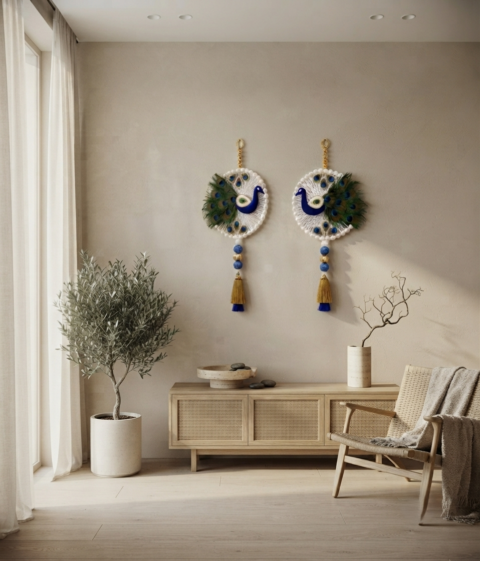 Handcrafted Peacock Wall Hanging