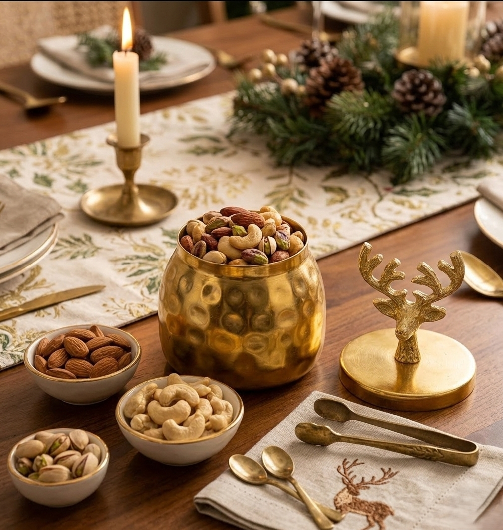 Gold Deer Lid Decorative Jar Set (Set of 2)