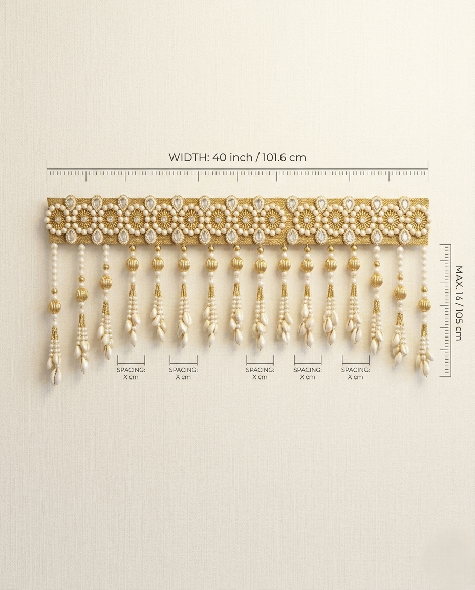 Royal Pearl Tassel Toran