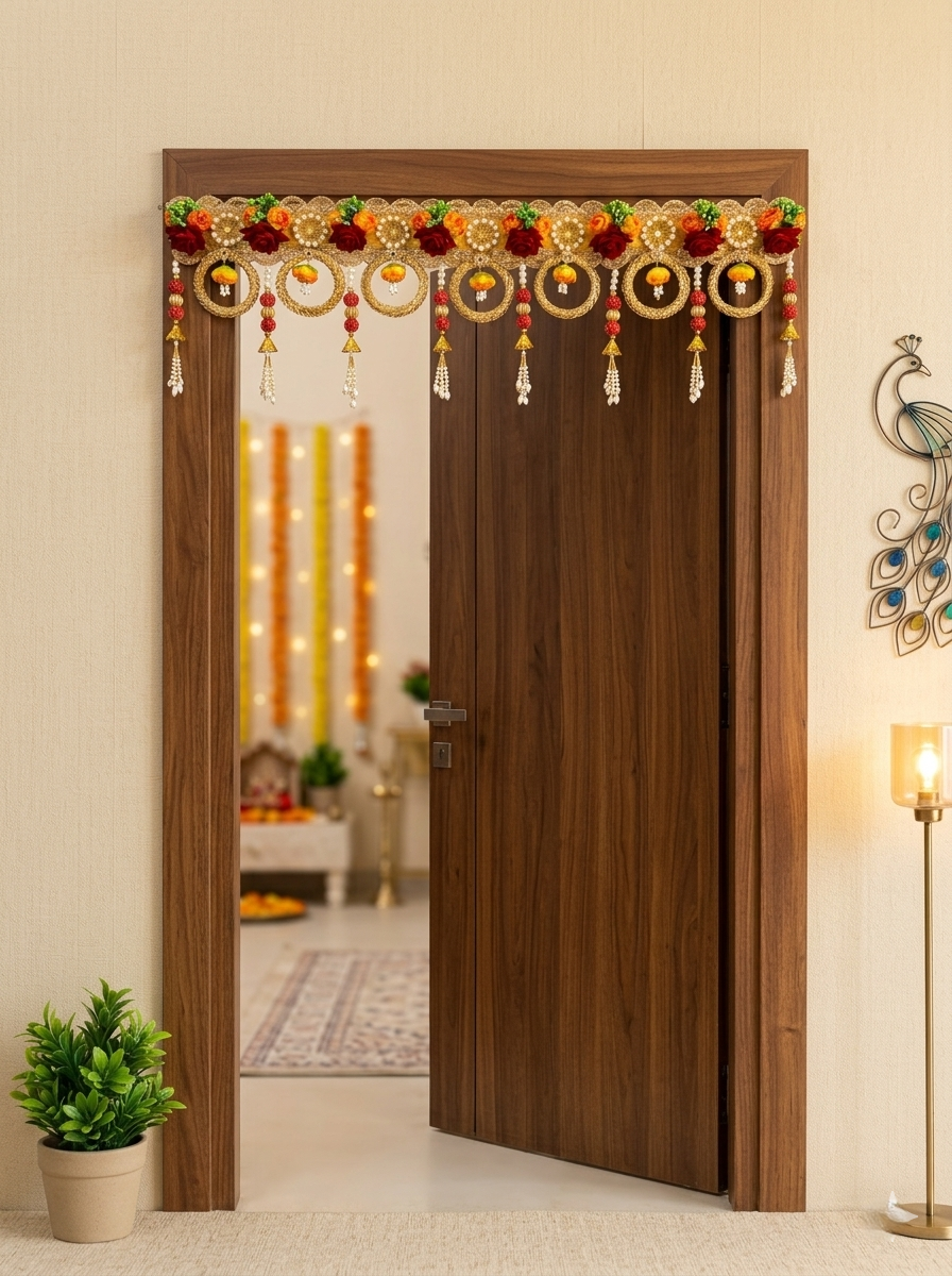 Floral Ring Toran Wall Hanging
