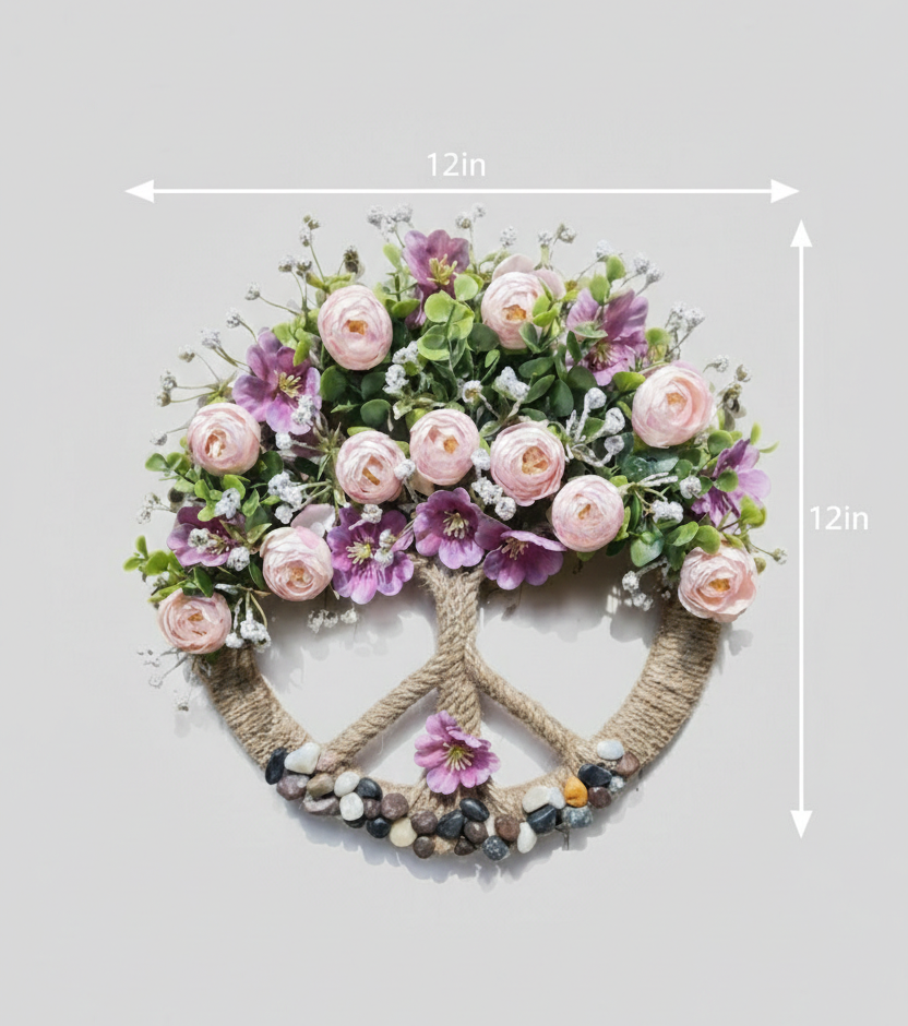 Handmade Floral Tree Wall Hanging (12x12 Inch)