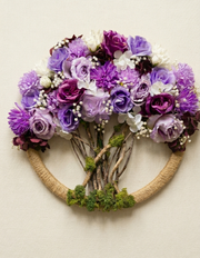 Handmade Floral Tree Wall Hanging (18 x 18 Inch)