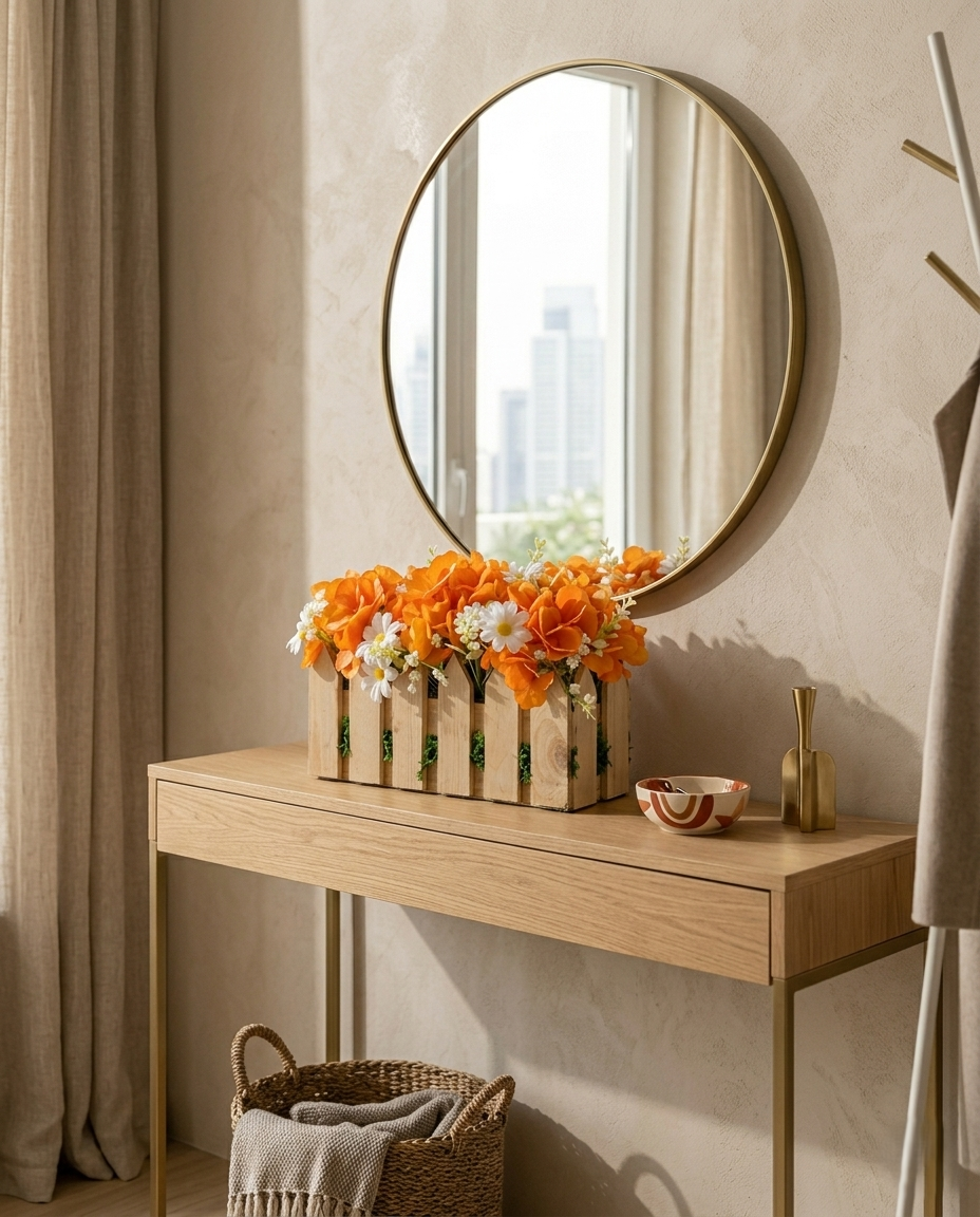 Orange Hydrangea Bloom Arrangement