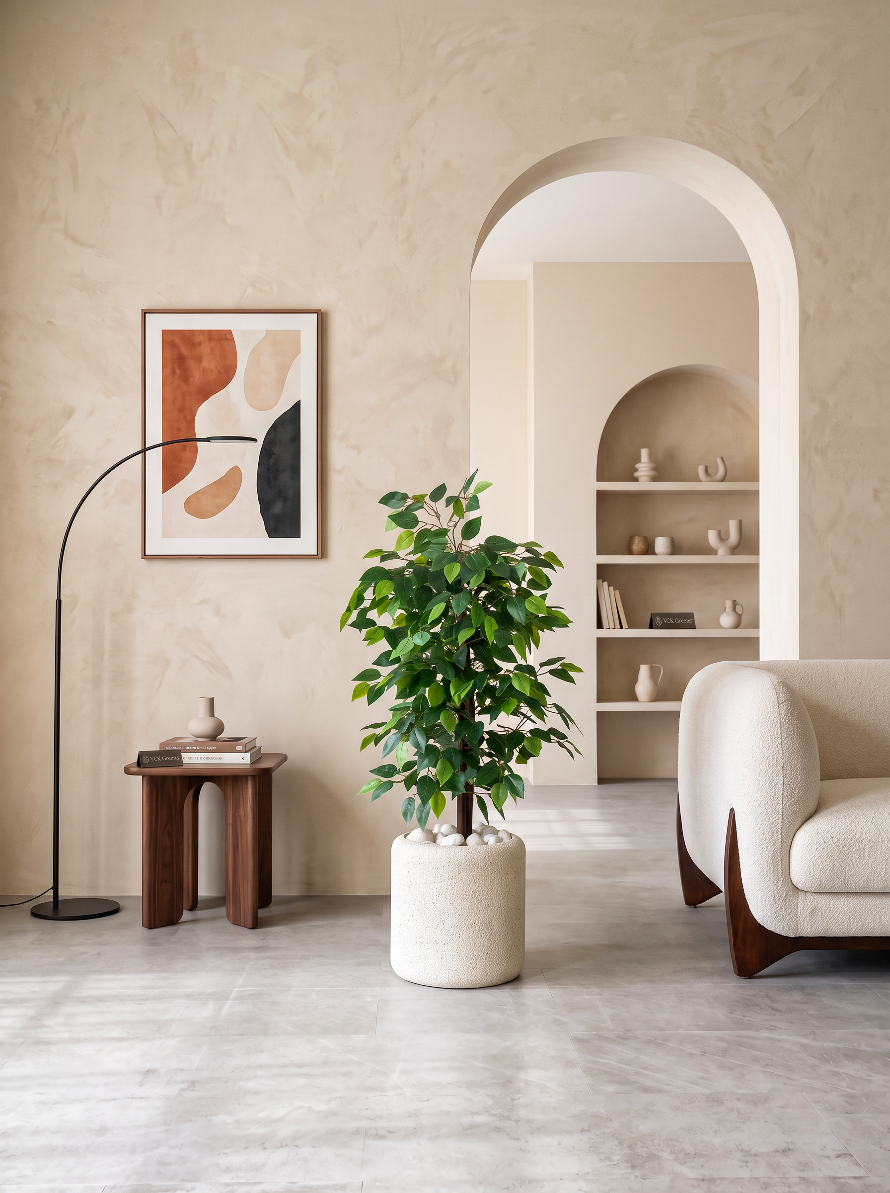 Artificial Green Ficus Tree 3ft