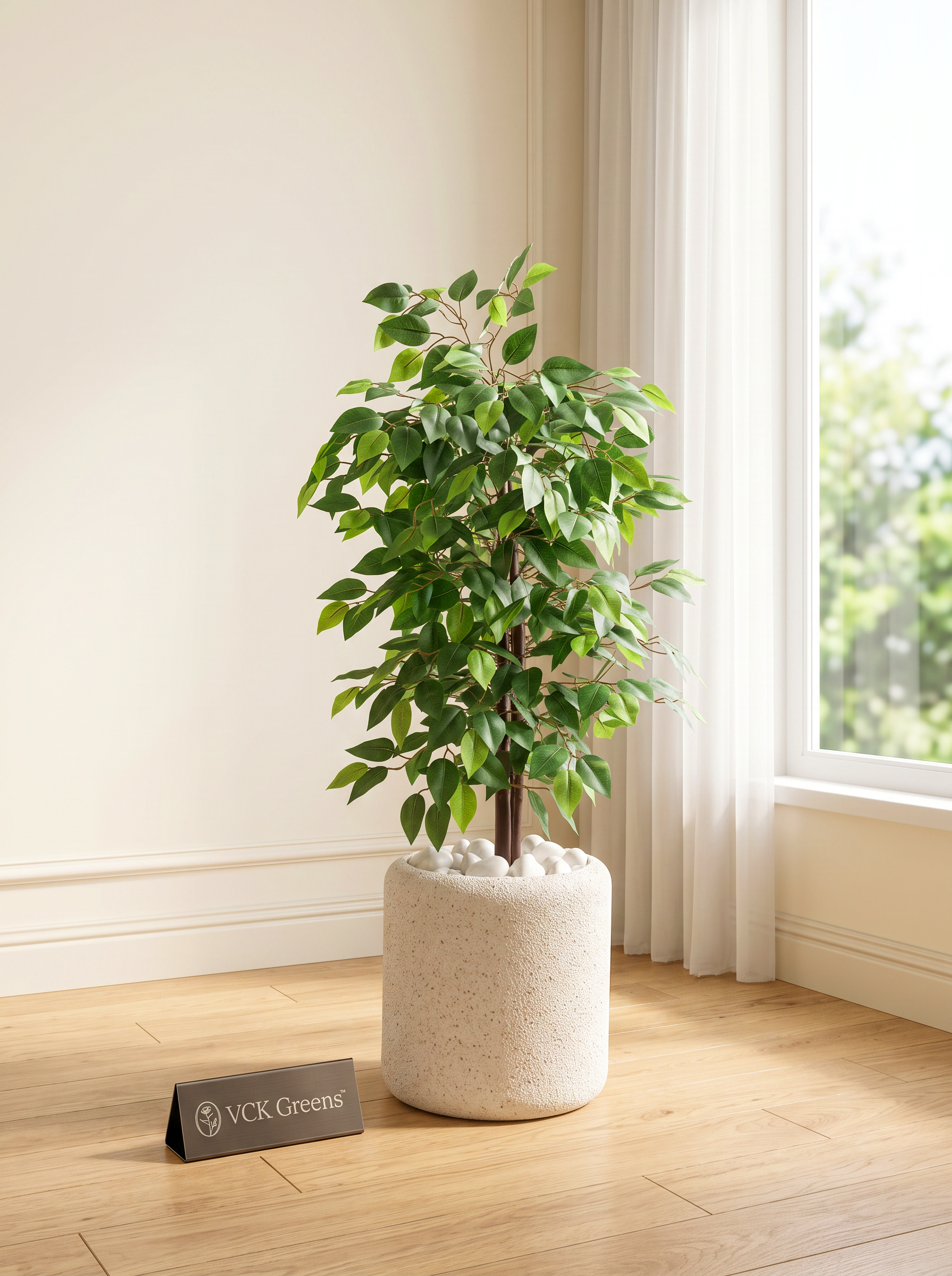 Artificial Green Ficus Tree 3ft